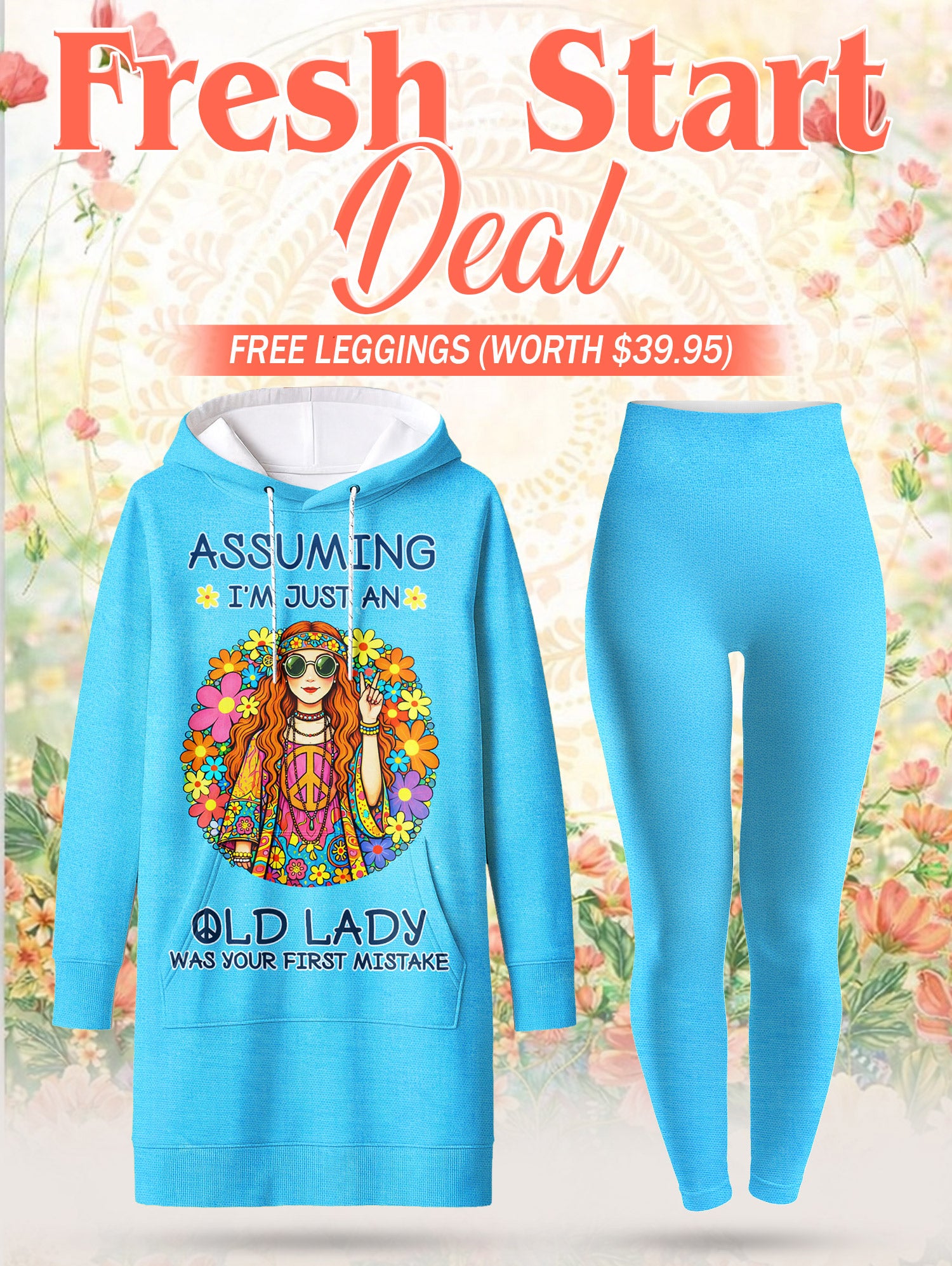 Turquoise "Moxie" Hoodie Dress & Leggings Deal