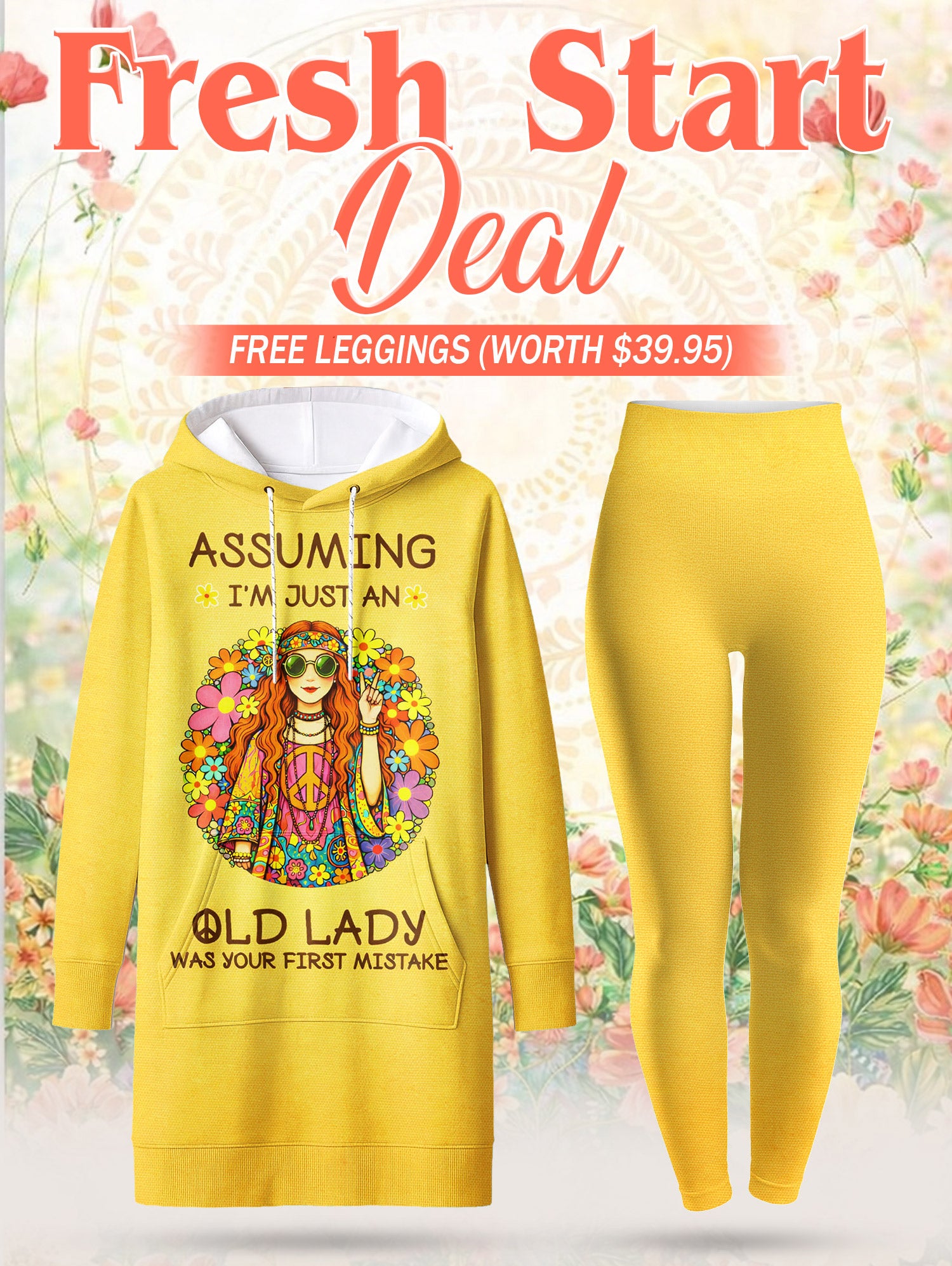 Yellow "Moxie" Hoodie Dress & Leggings Deal