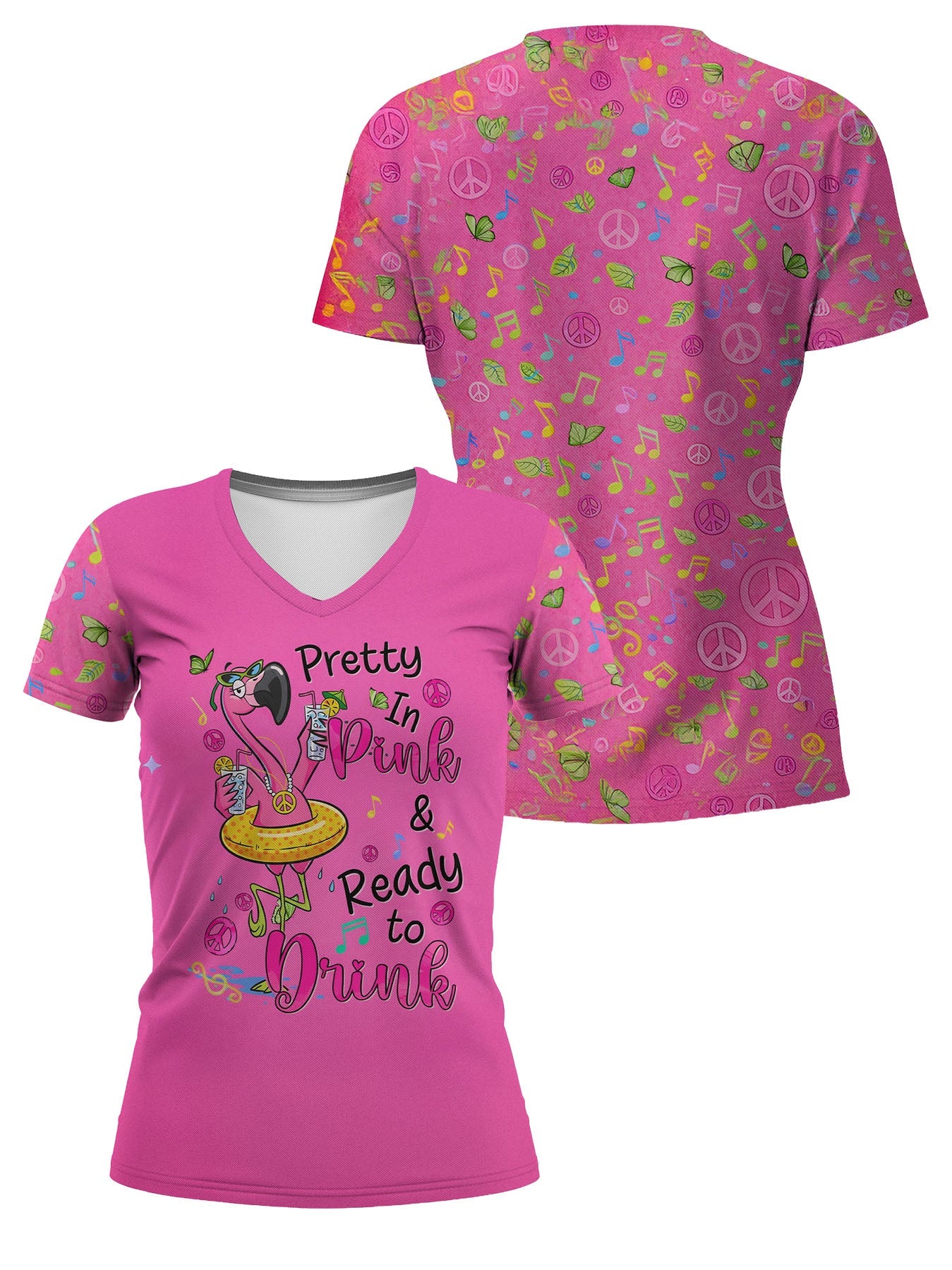 "Pinka" V-Neck T-Shirt