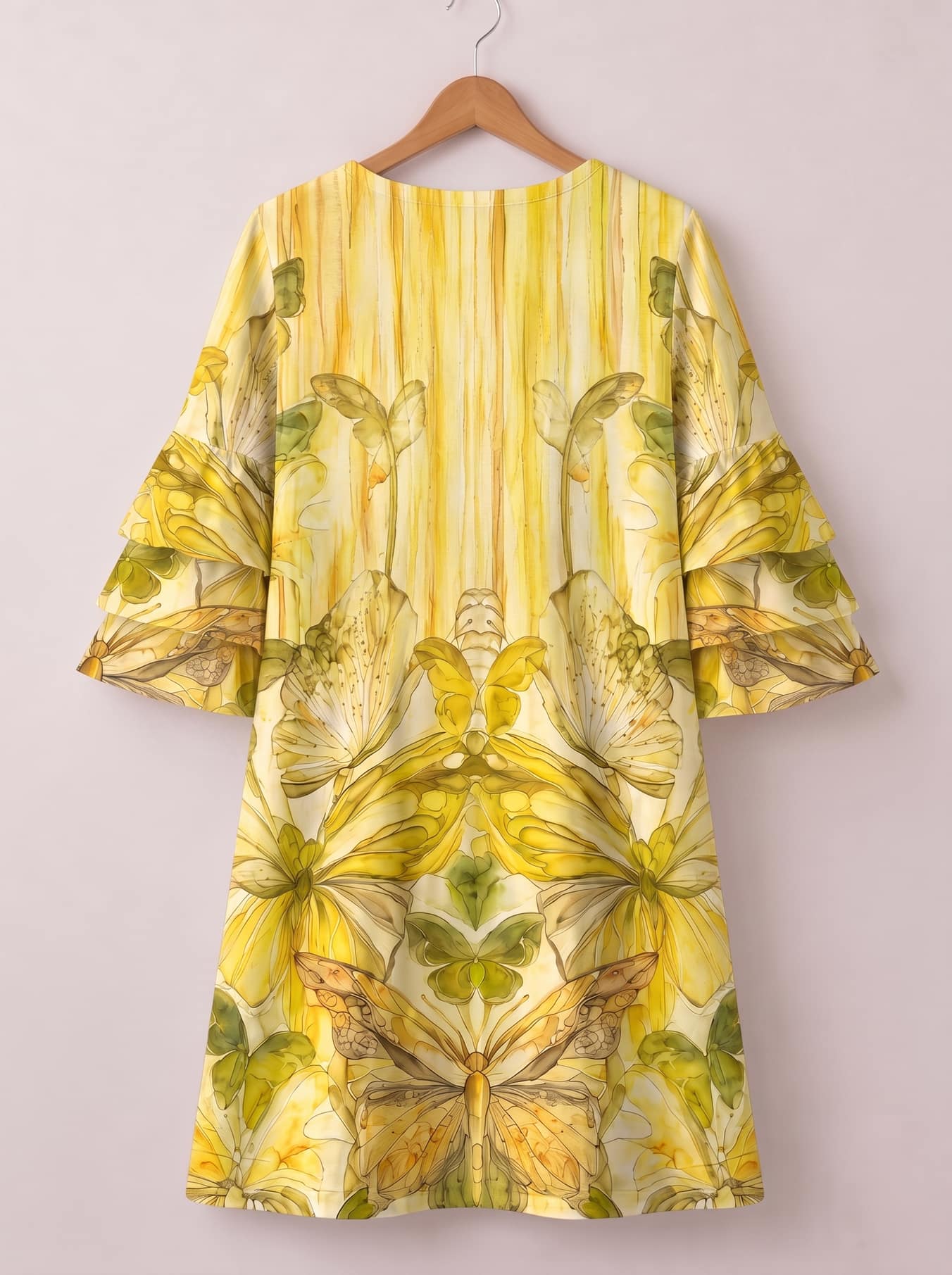 "CITRINE" Stacked Ruffle Sleeve Dress