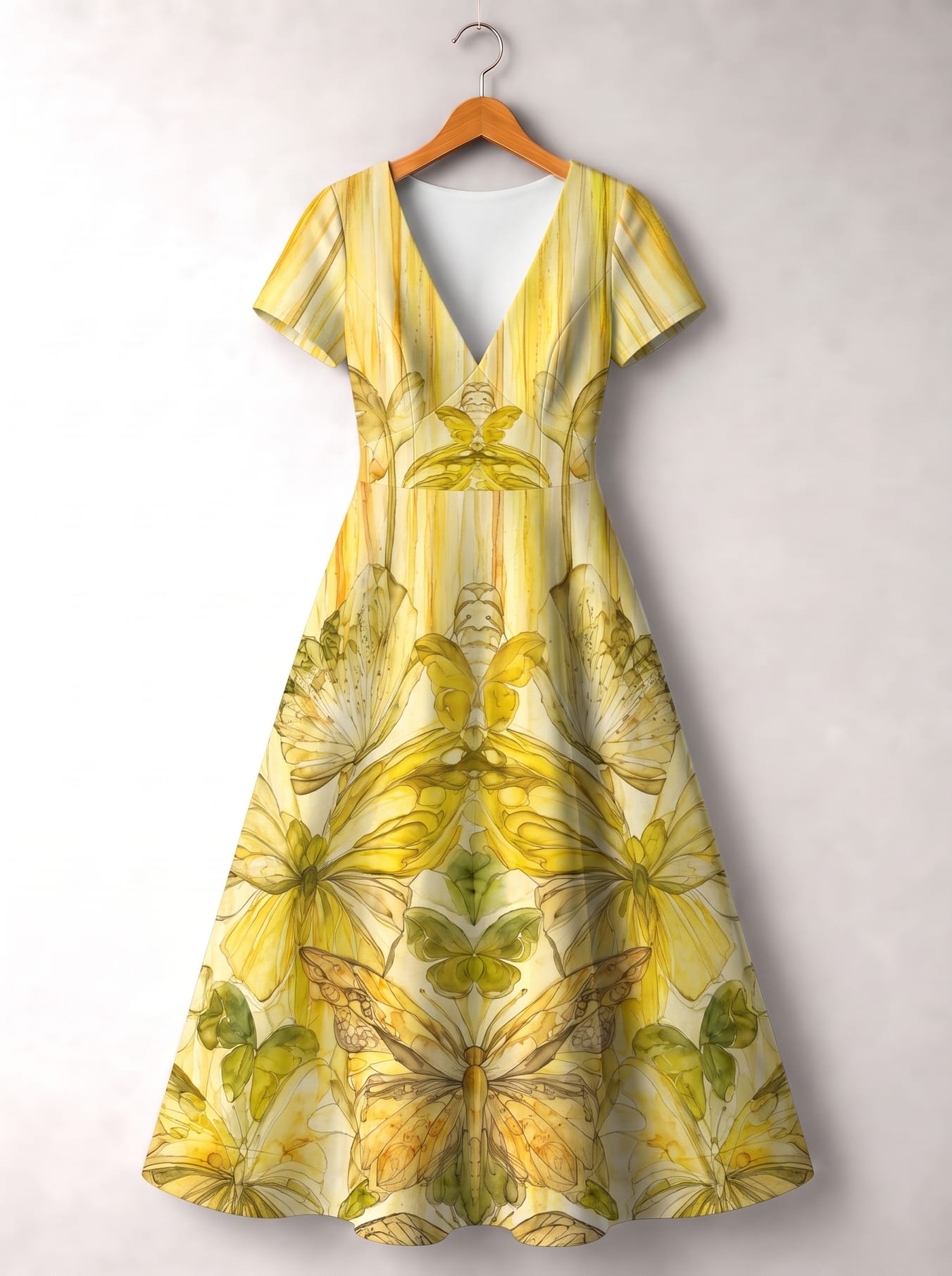 "CITRINE" Short Sleeve Maxi Dress