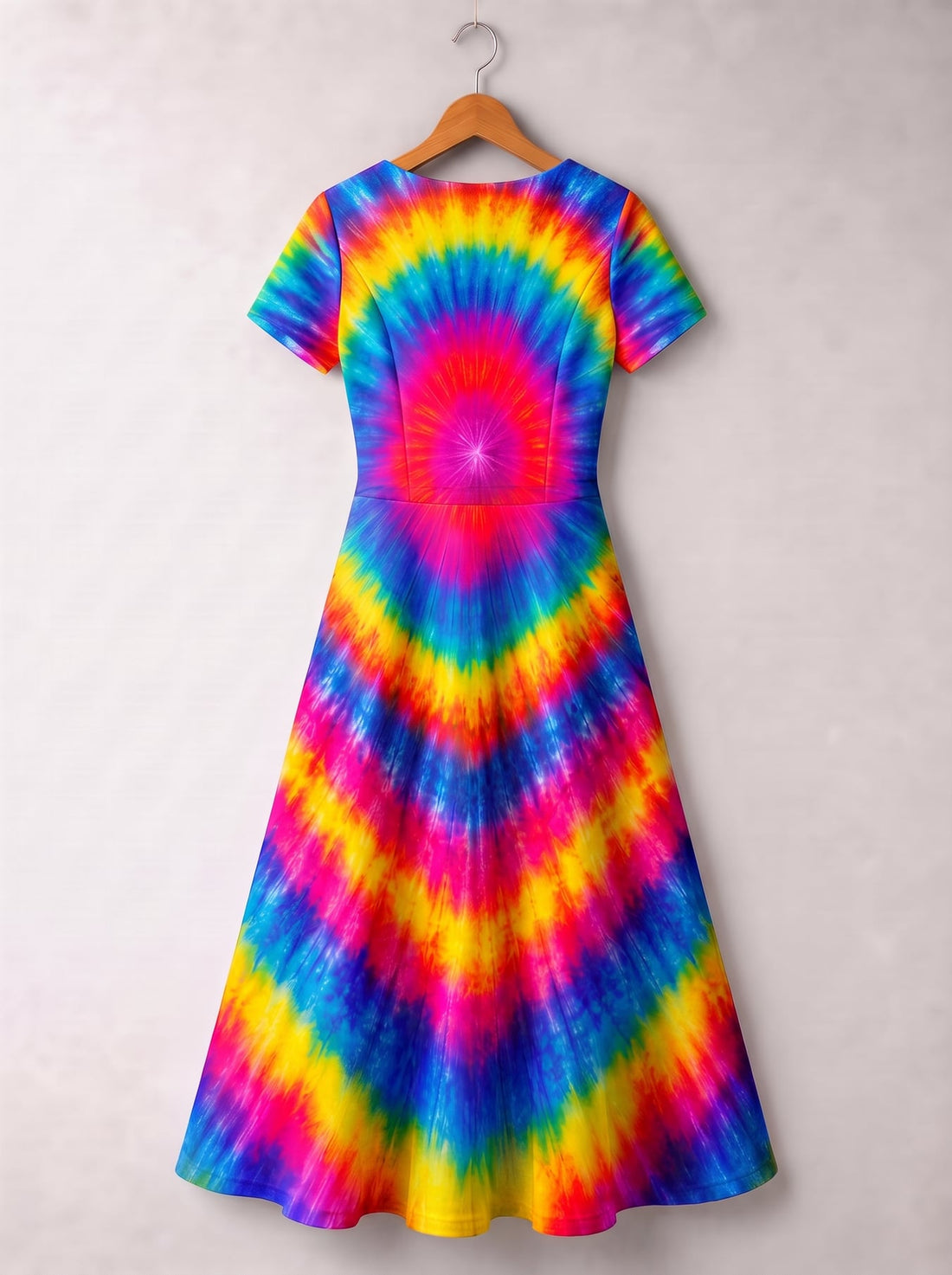 "RIPPLE" Short Sleeve Maxi Dress