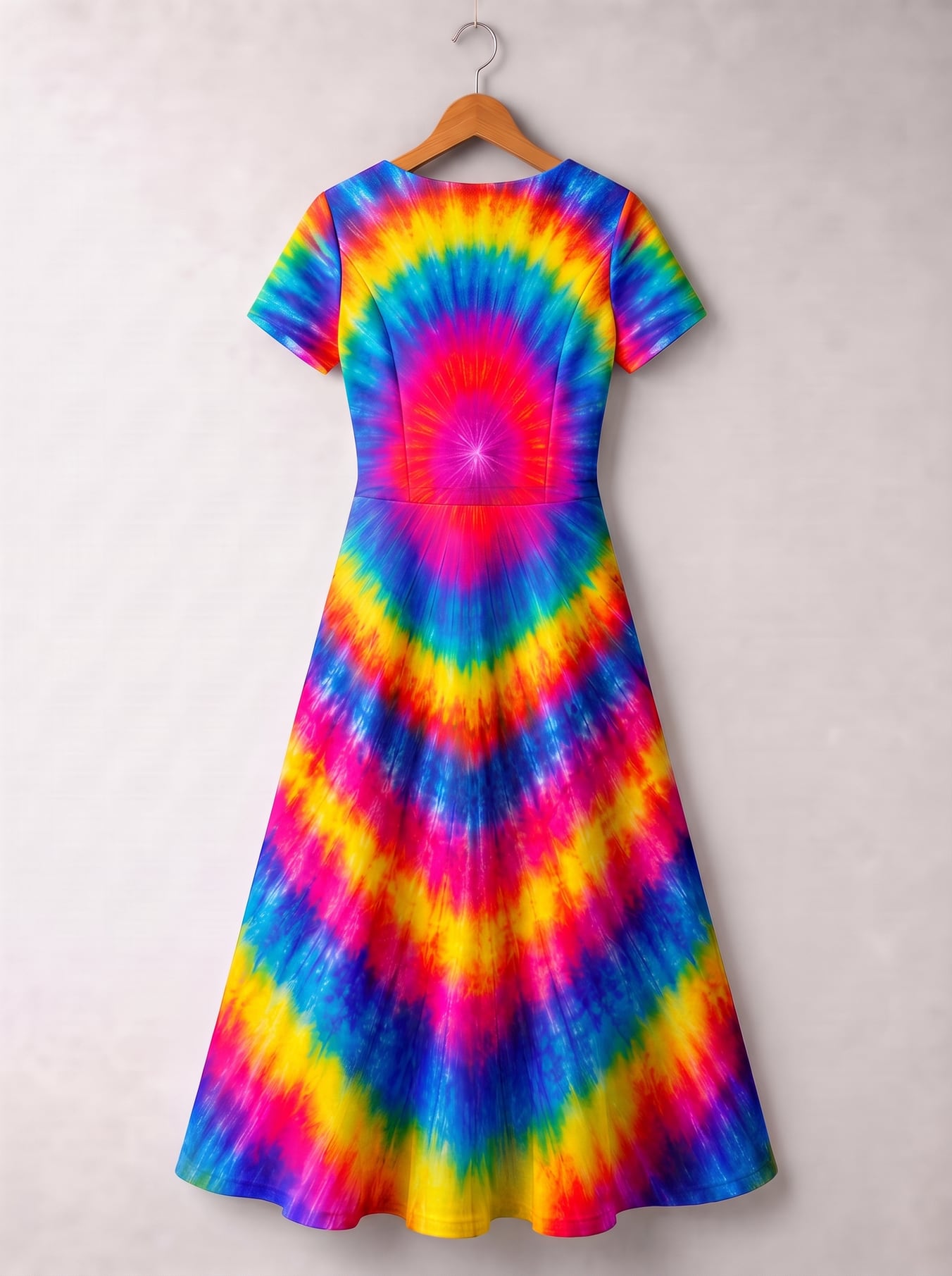 "RIPPLE" Short Sleeve Maxi Dress