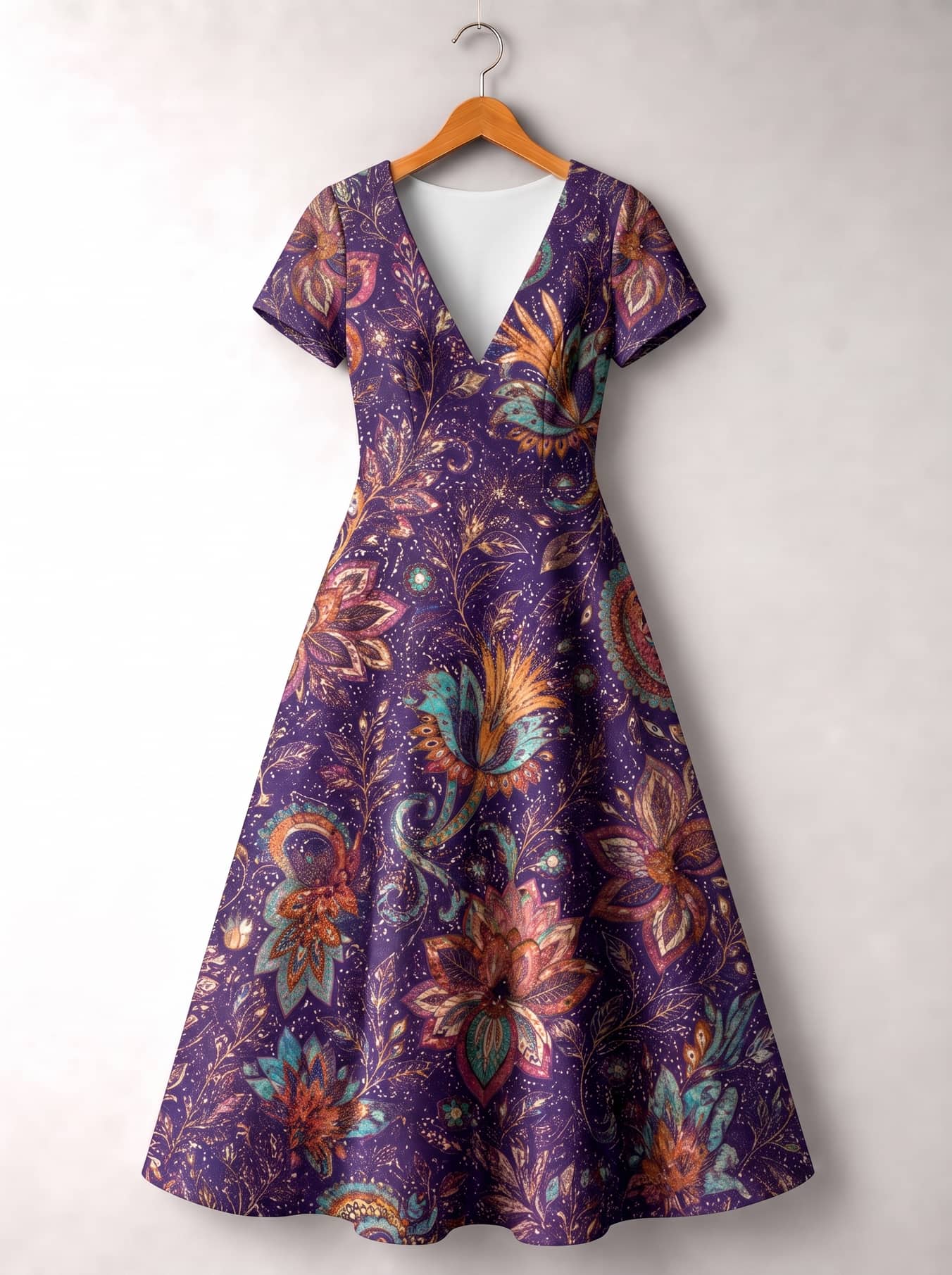 "REGAL" Short Sleeve Maxi Dress