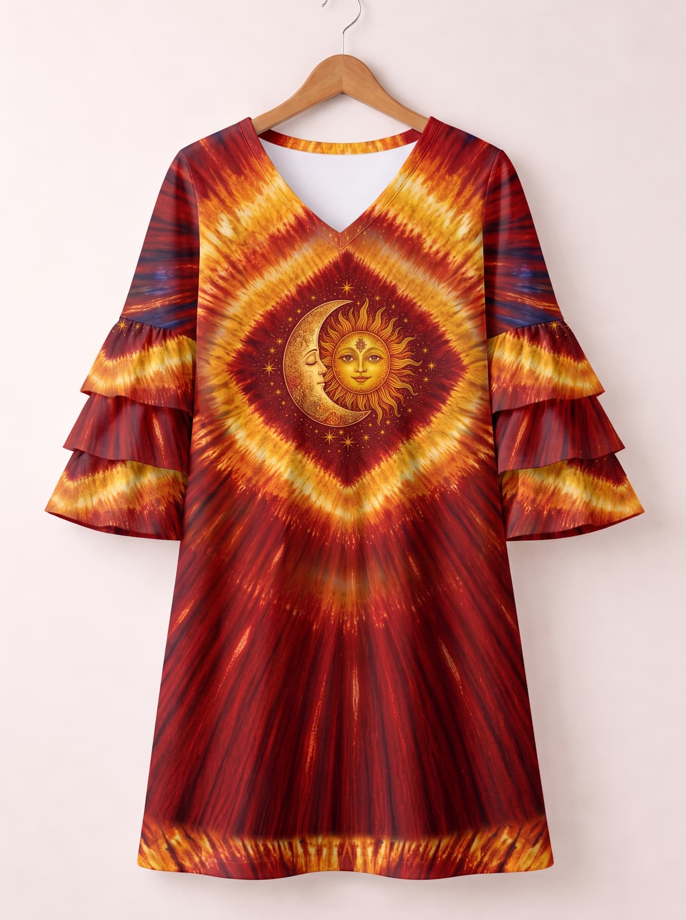 "FLARE" Stacked Ruffle Sleeve Dress