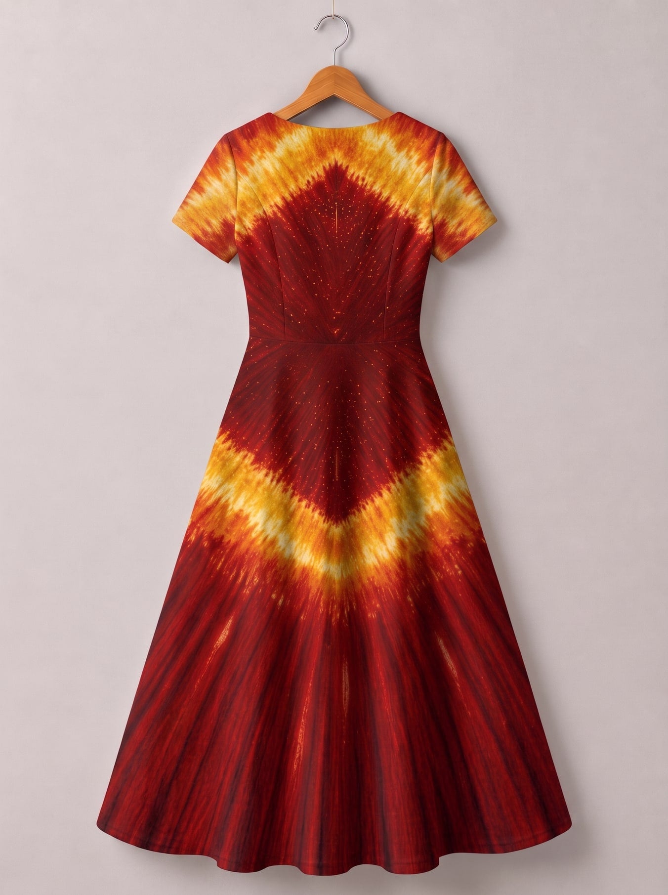 "FLARE" Short Sleeve Maxi Dress