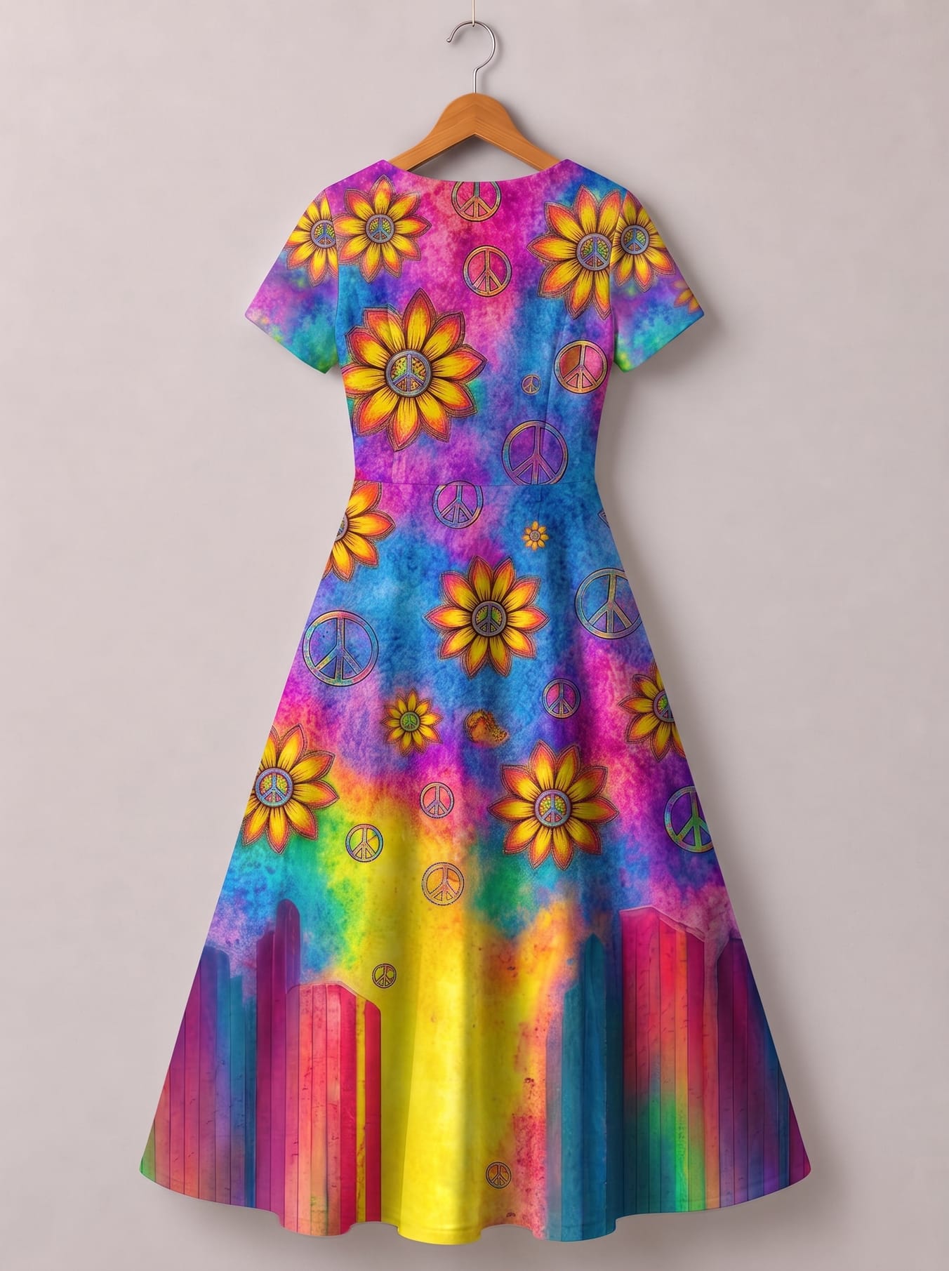 "POUR" Short Sleeve Maxi Dress