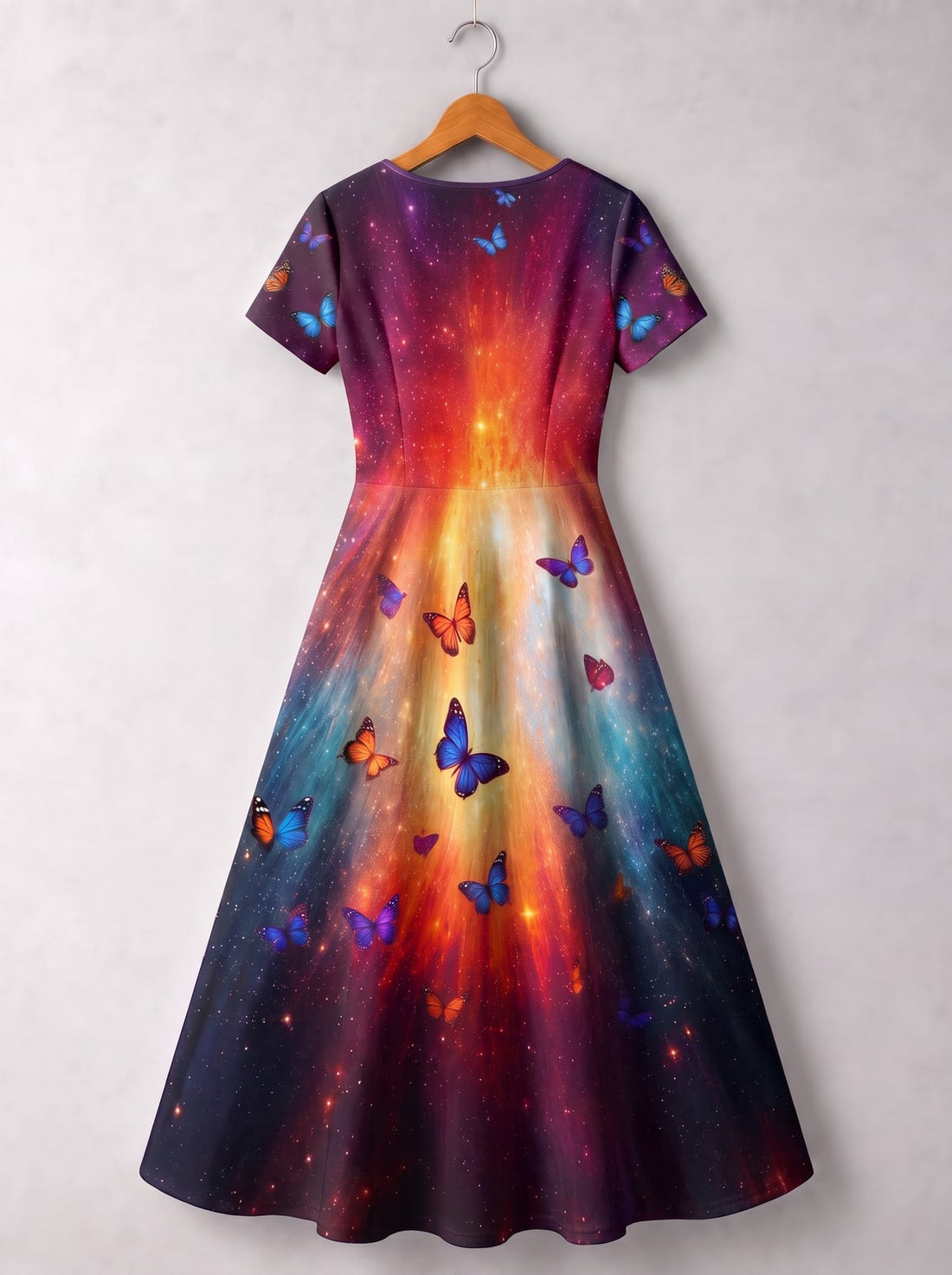 "AURORA" Short Sleeve Maxi Dress