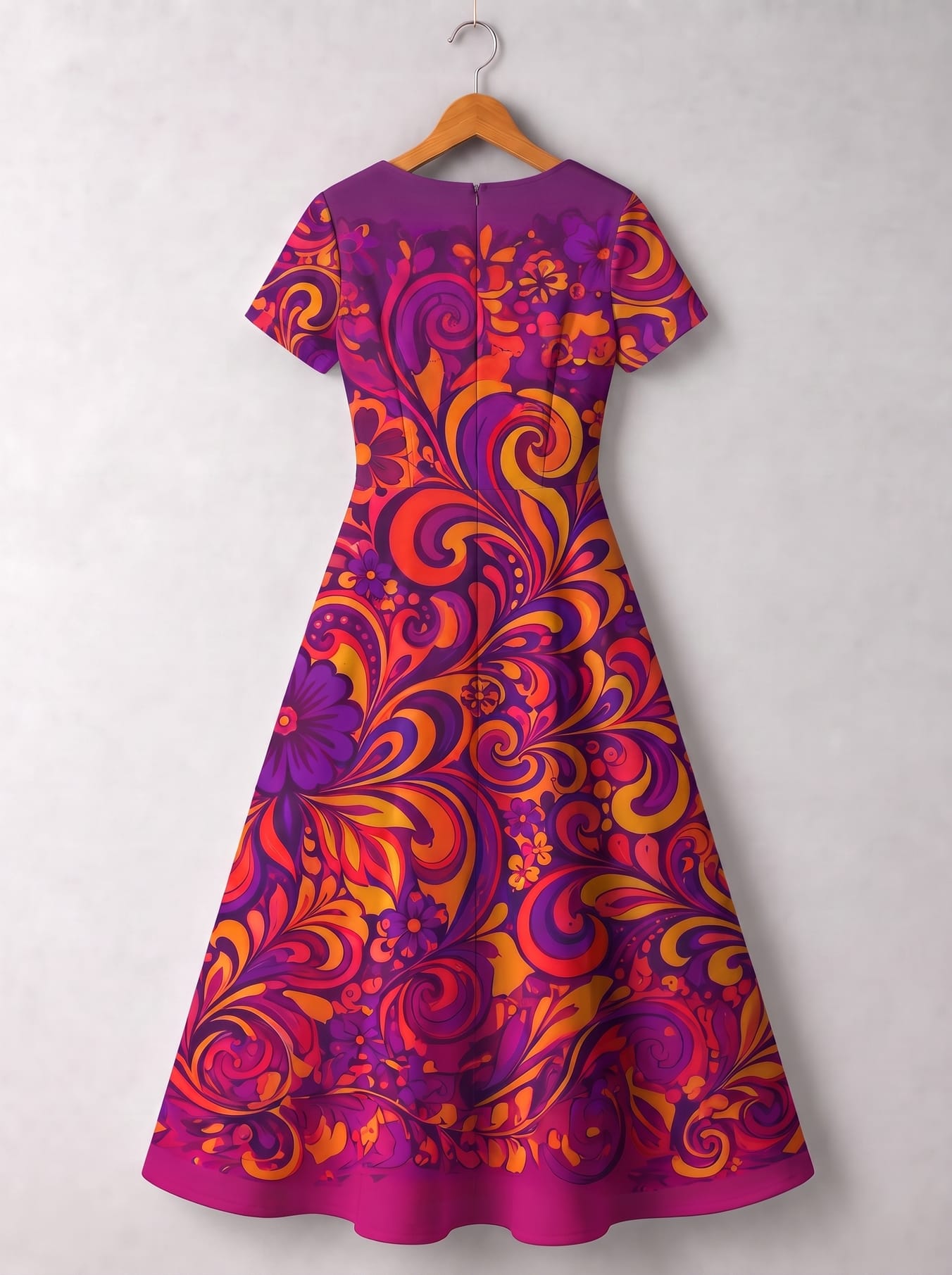 "FEVER" Short Sleeve Maxi Dress