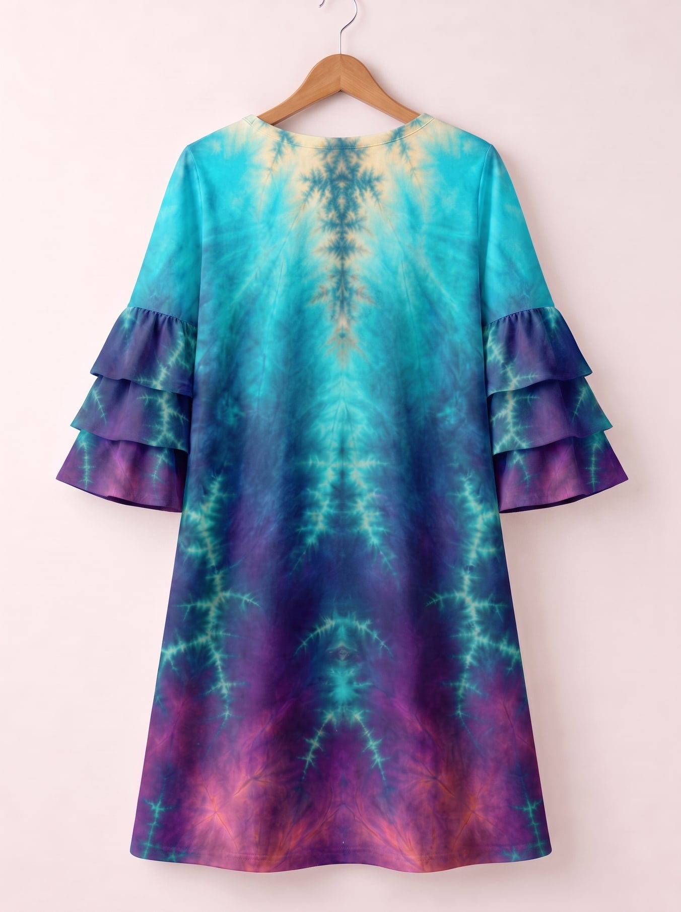 "FROST" Stacked Ruffle Sleeve Dress