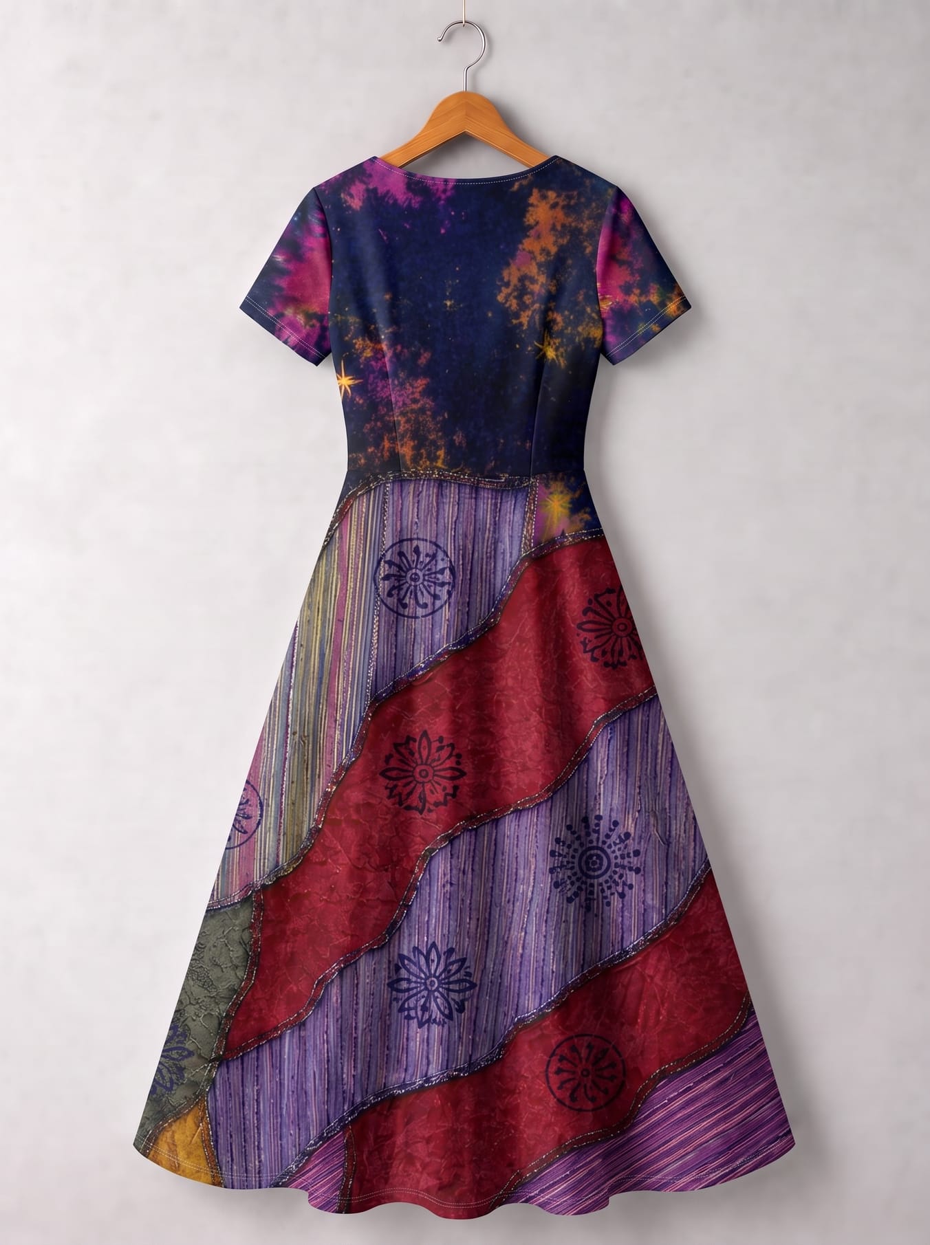 "CARAVAN" Short Sleeve Maxi Dress