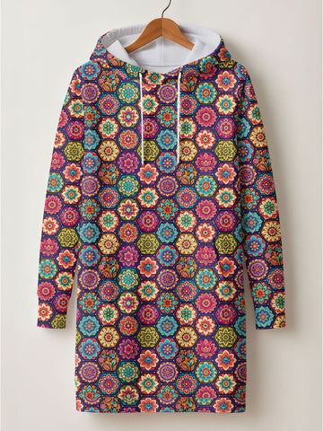 "Flower" Hoodie Dress