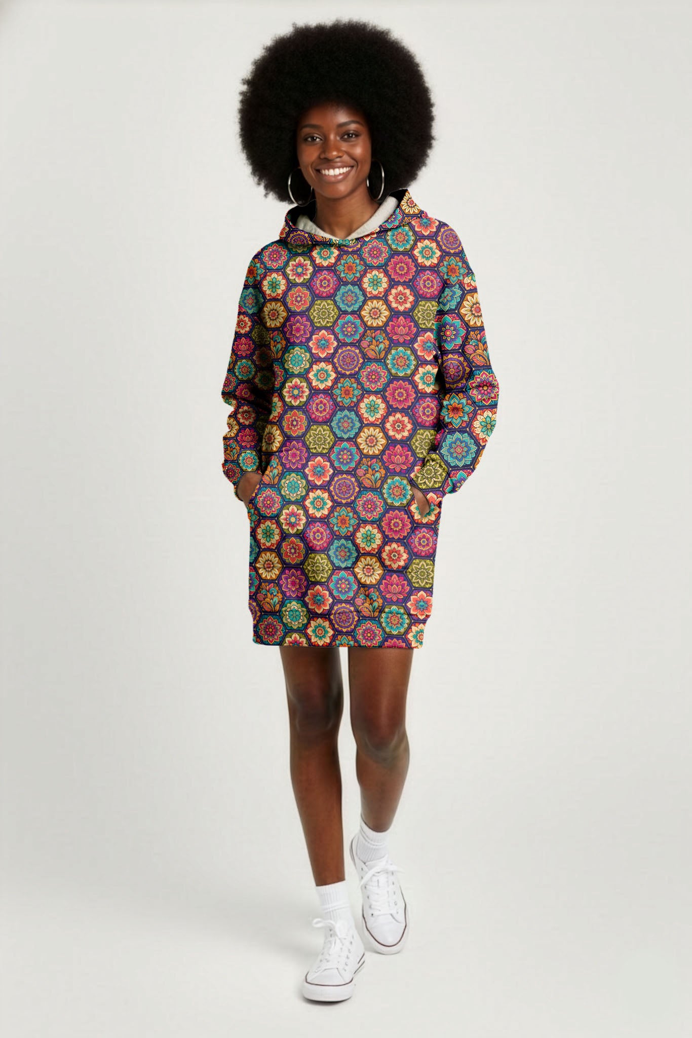 "Flower" Hoodie Dress