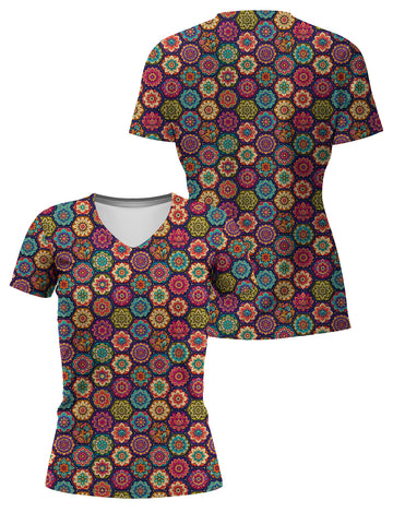 "Flower" V-Neck T-Shirt