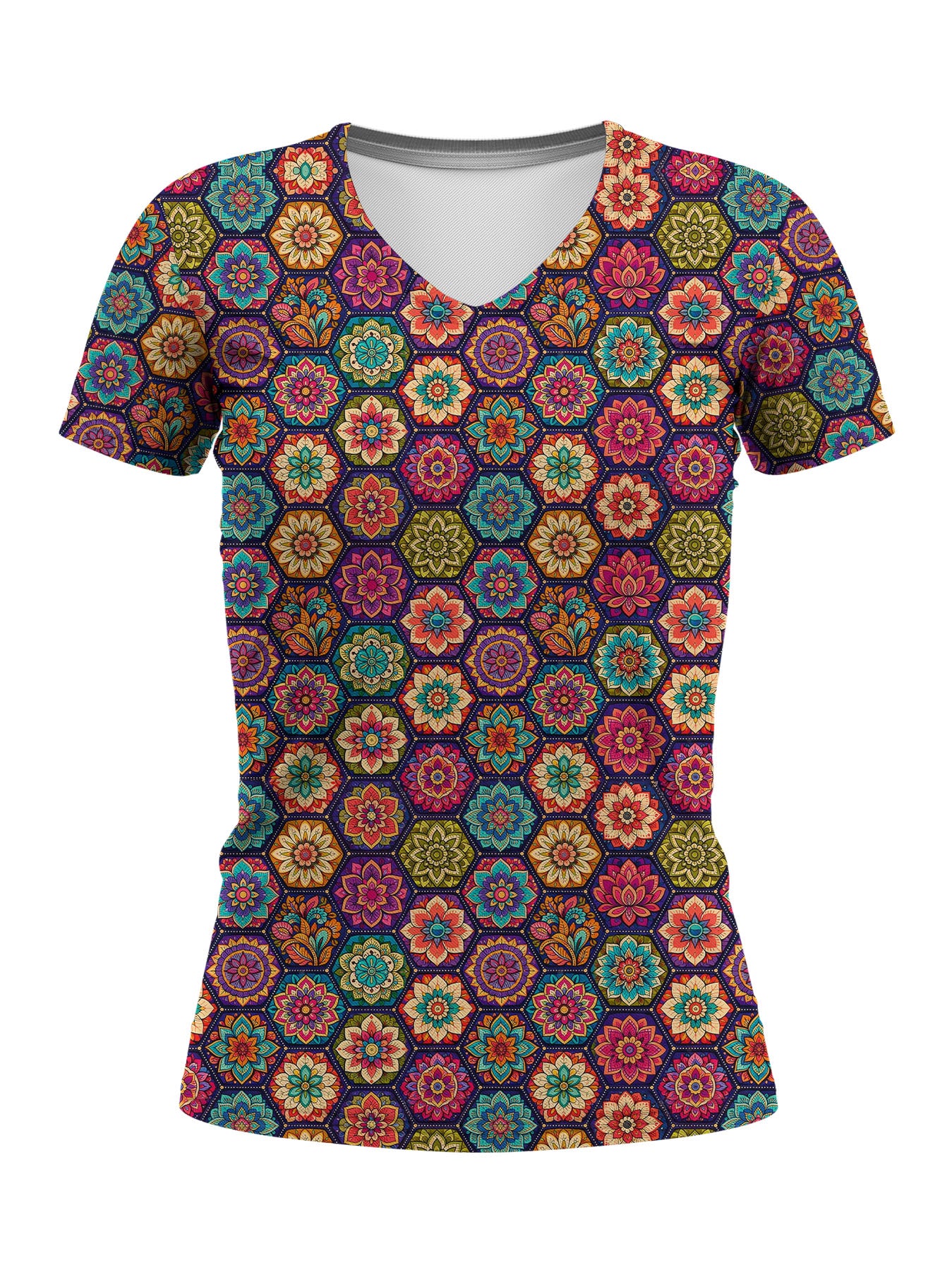 "Flower" V-Neck T-Shirt