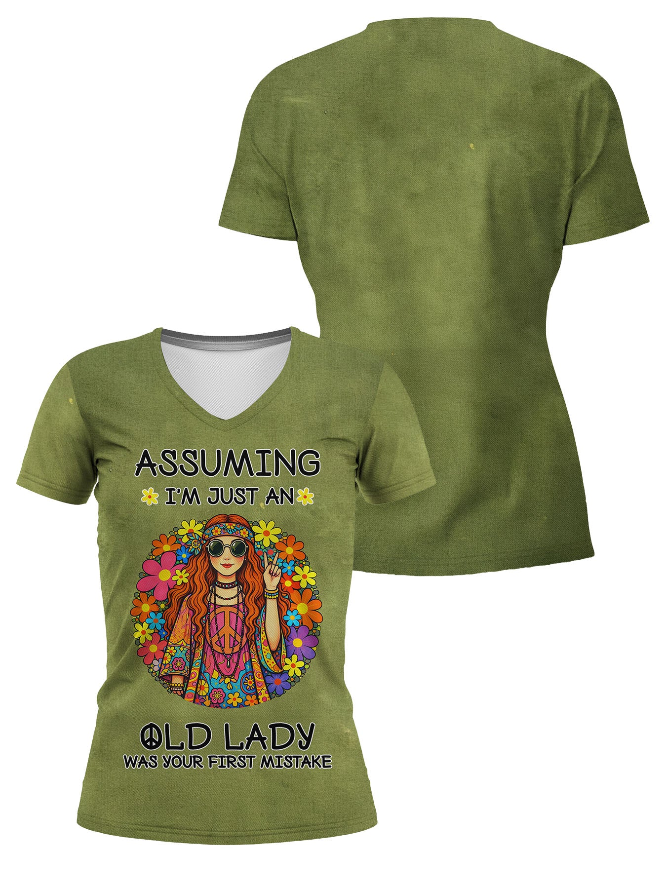 "Moxie" V-Neck T-Shirt