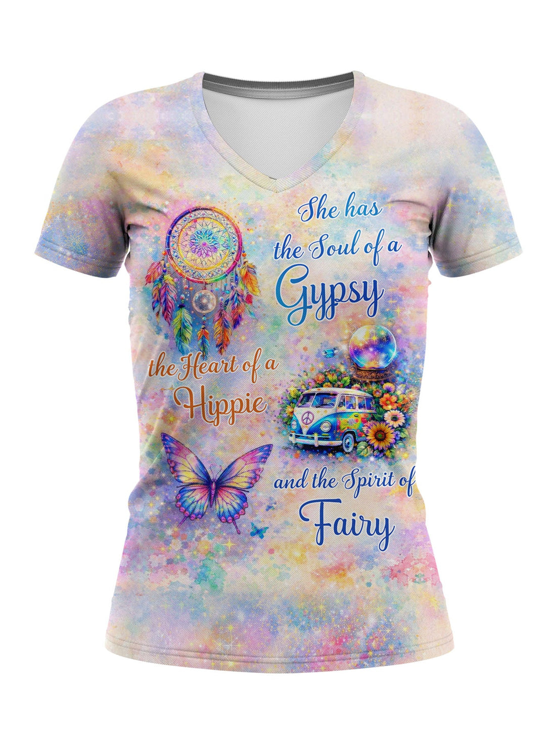 "Whimsy" V-Neck T-Shirt