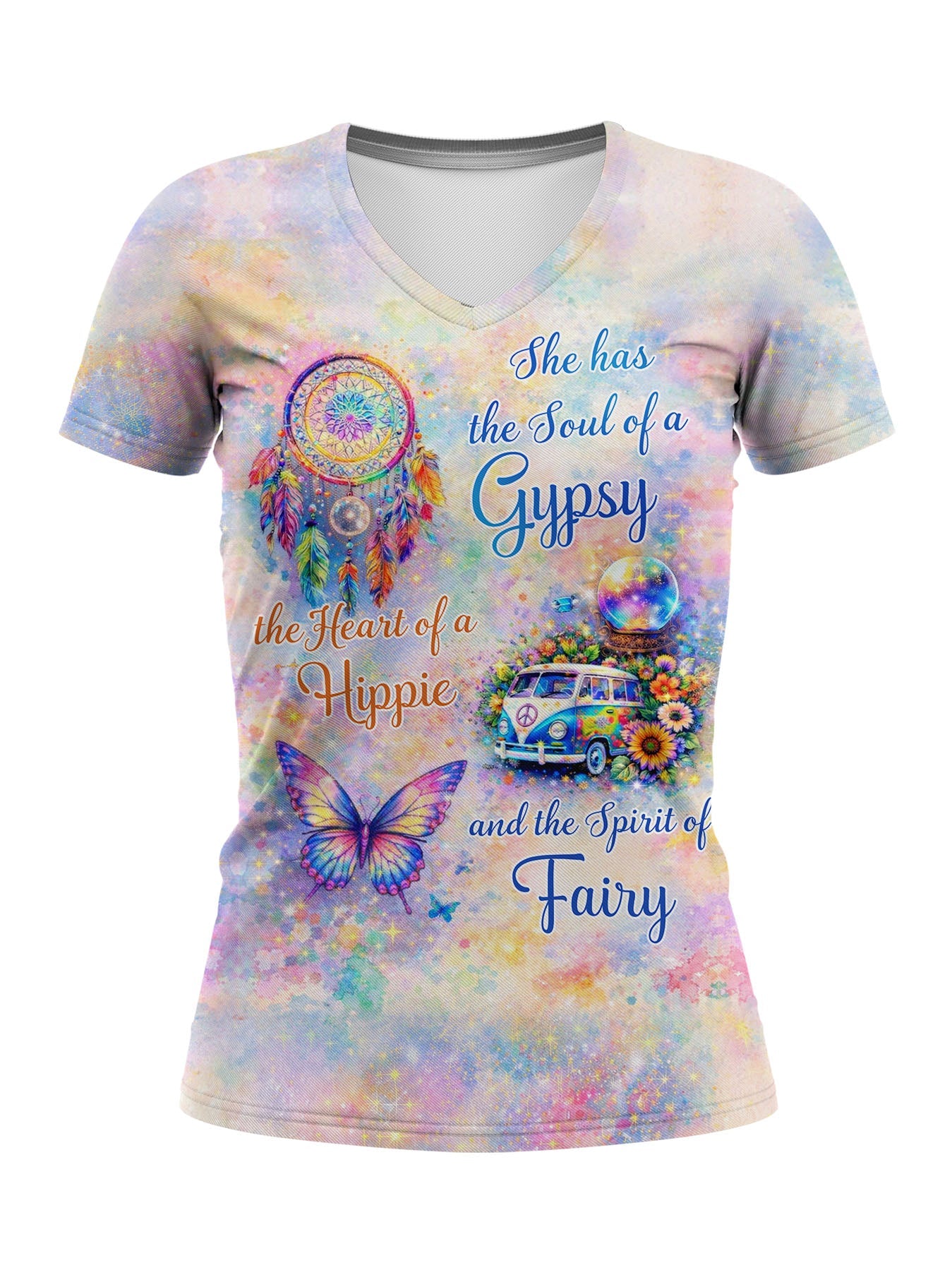 "Whimsy" V-Neck T-Shirt