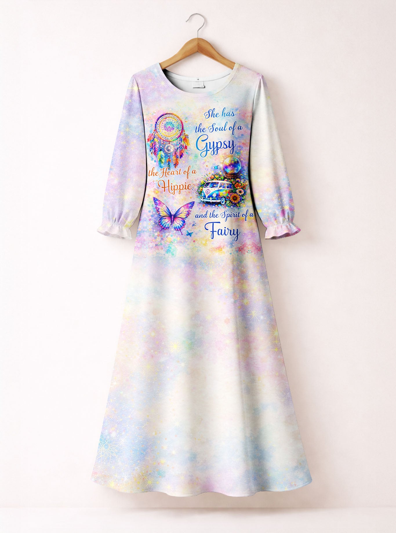 "Whimsy" Long Sleeve Maxi Dress