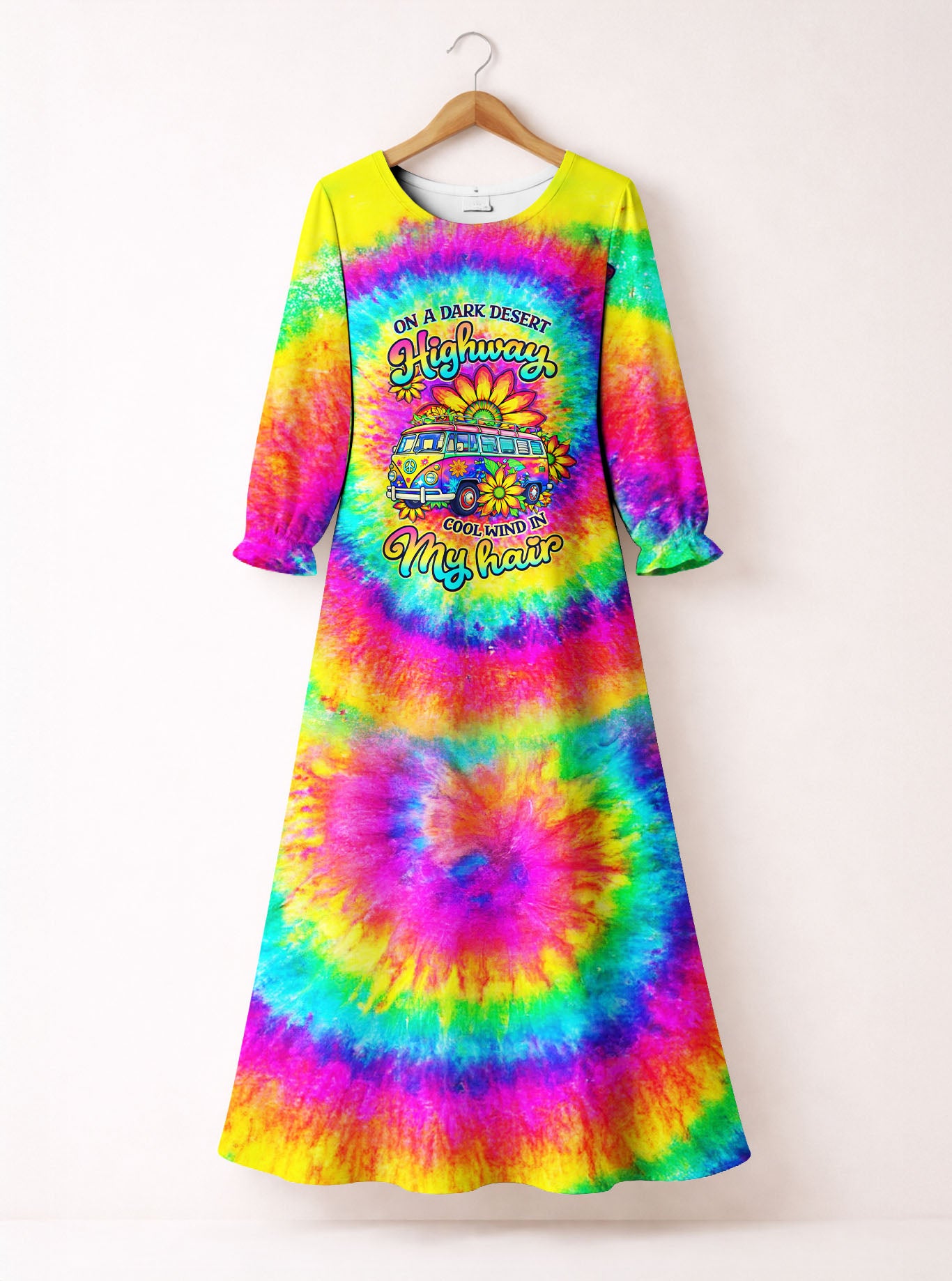 "Roam" Long Sleeve Maxi Dress