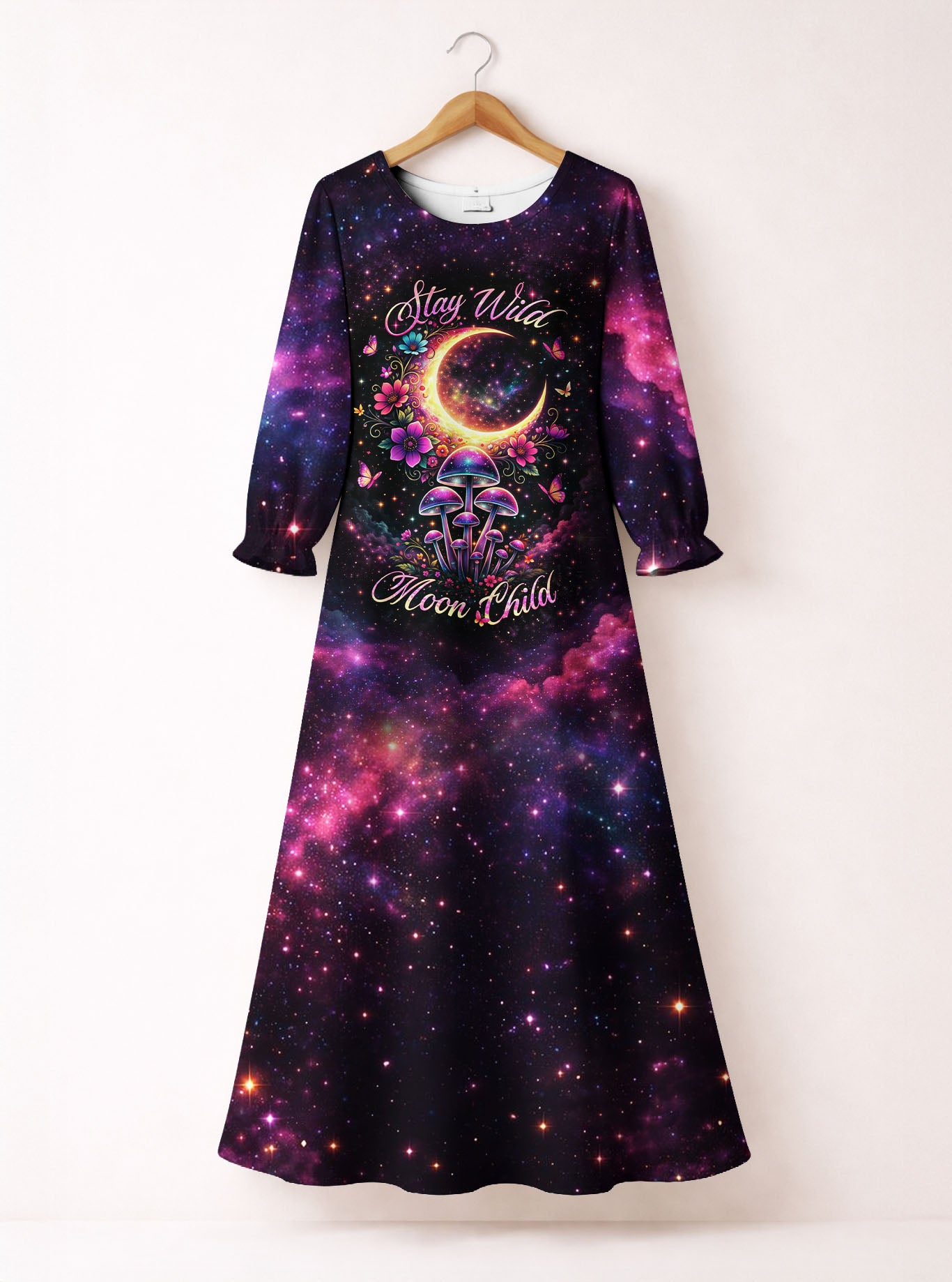 "Pixie" Long Sleeve Maxi Dress