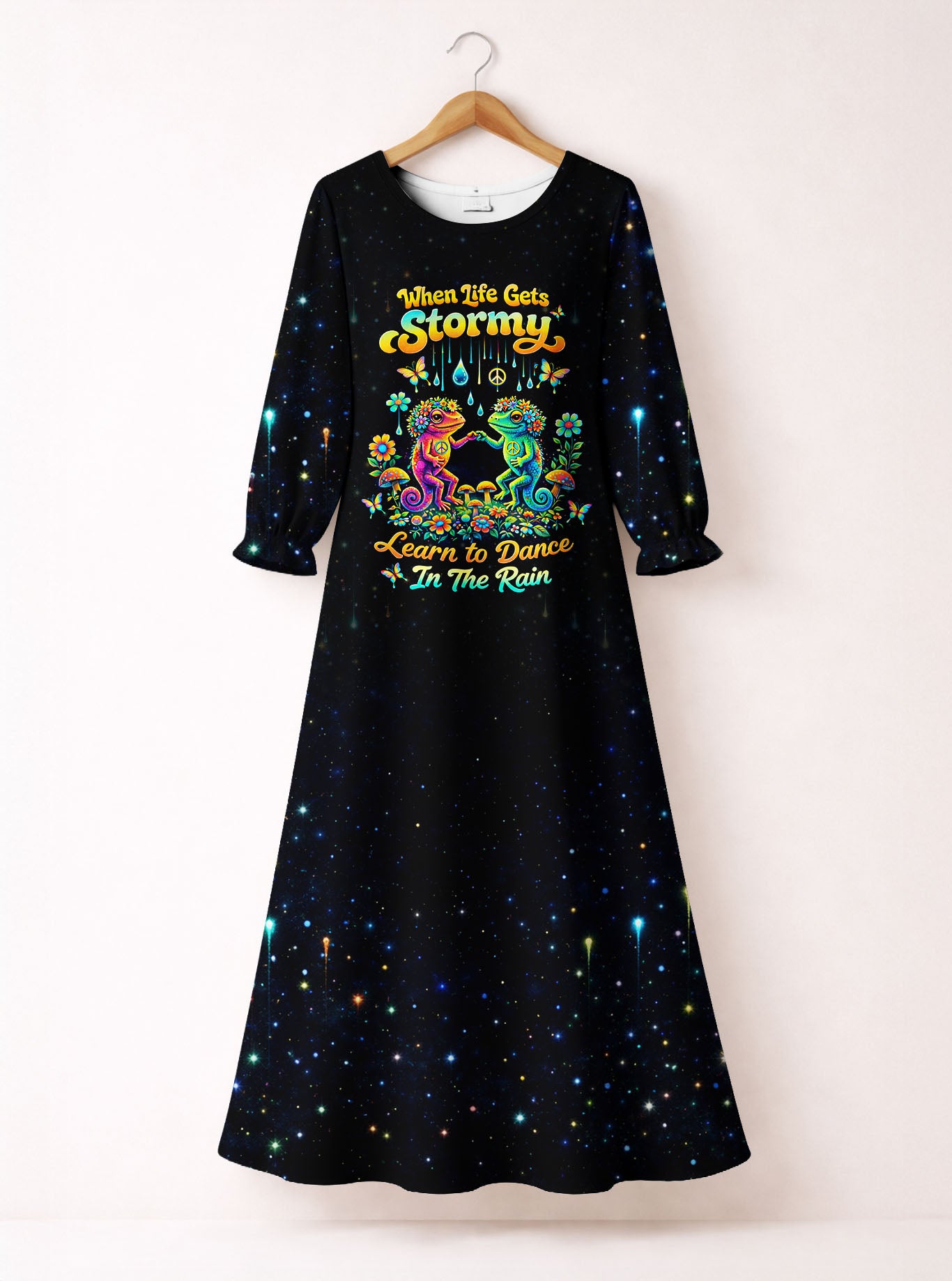 "Stomp" Long Sleeve Maxi Dress