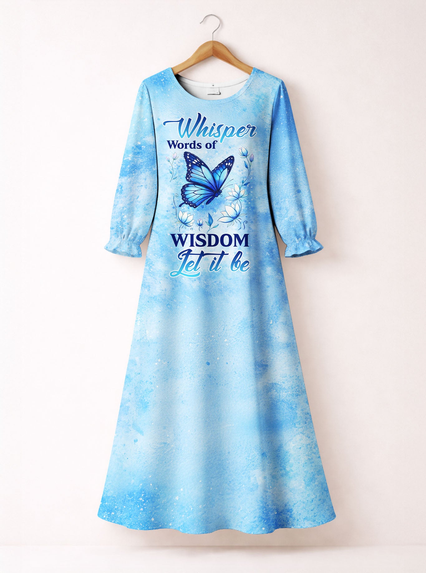 "Hush" Long Sleeve Maxi Dress
