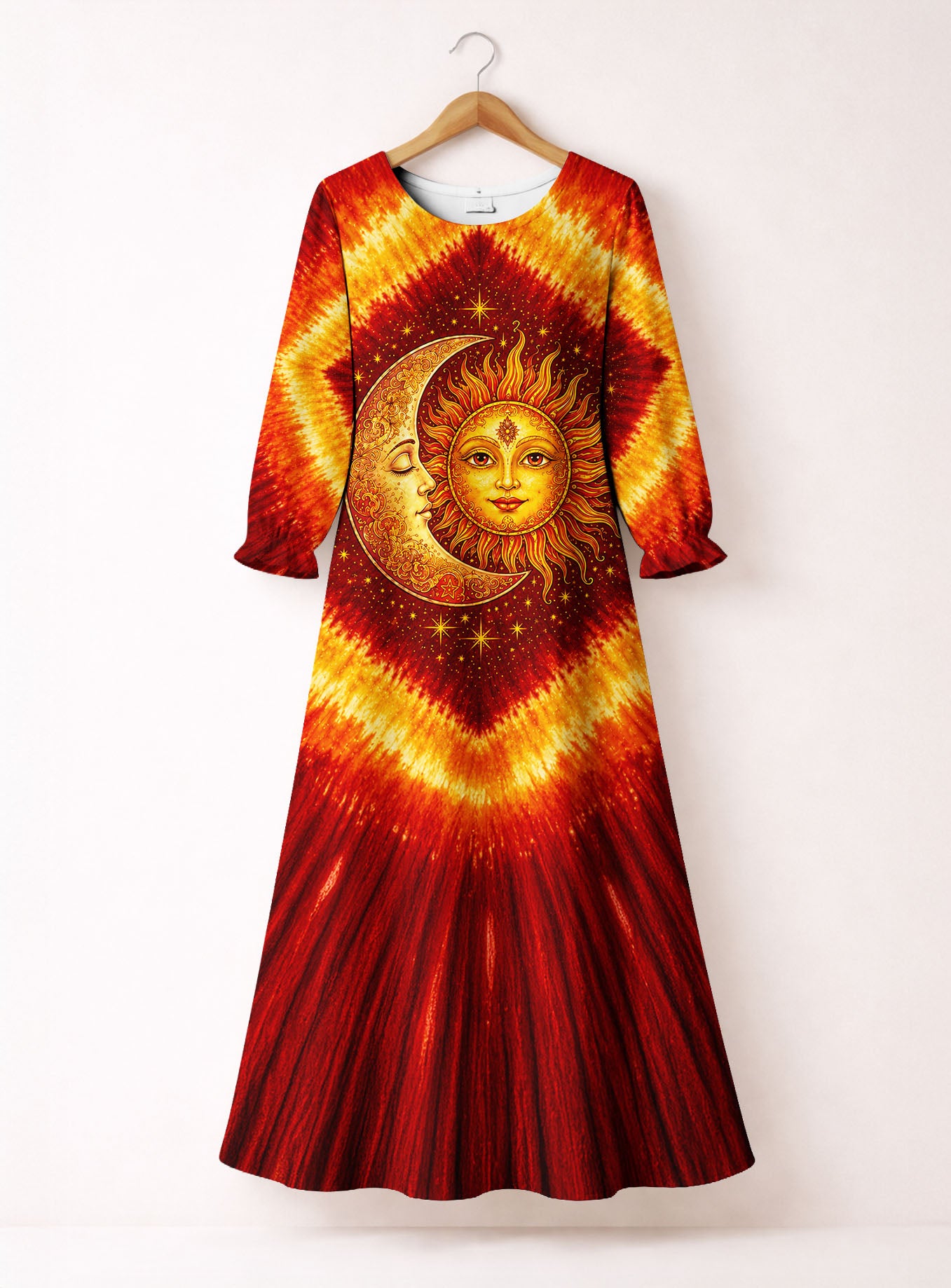 "FLARE" Long Sleeve Maxi Dress