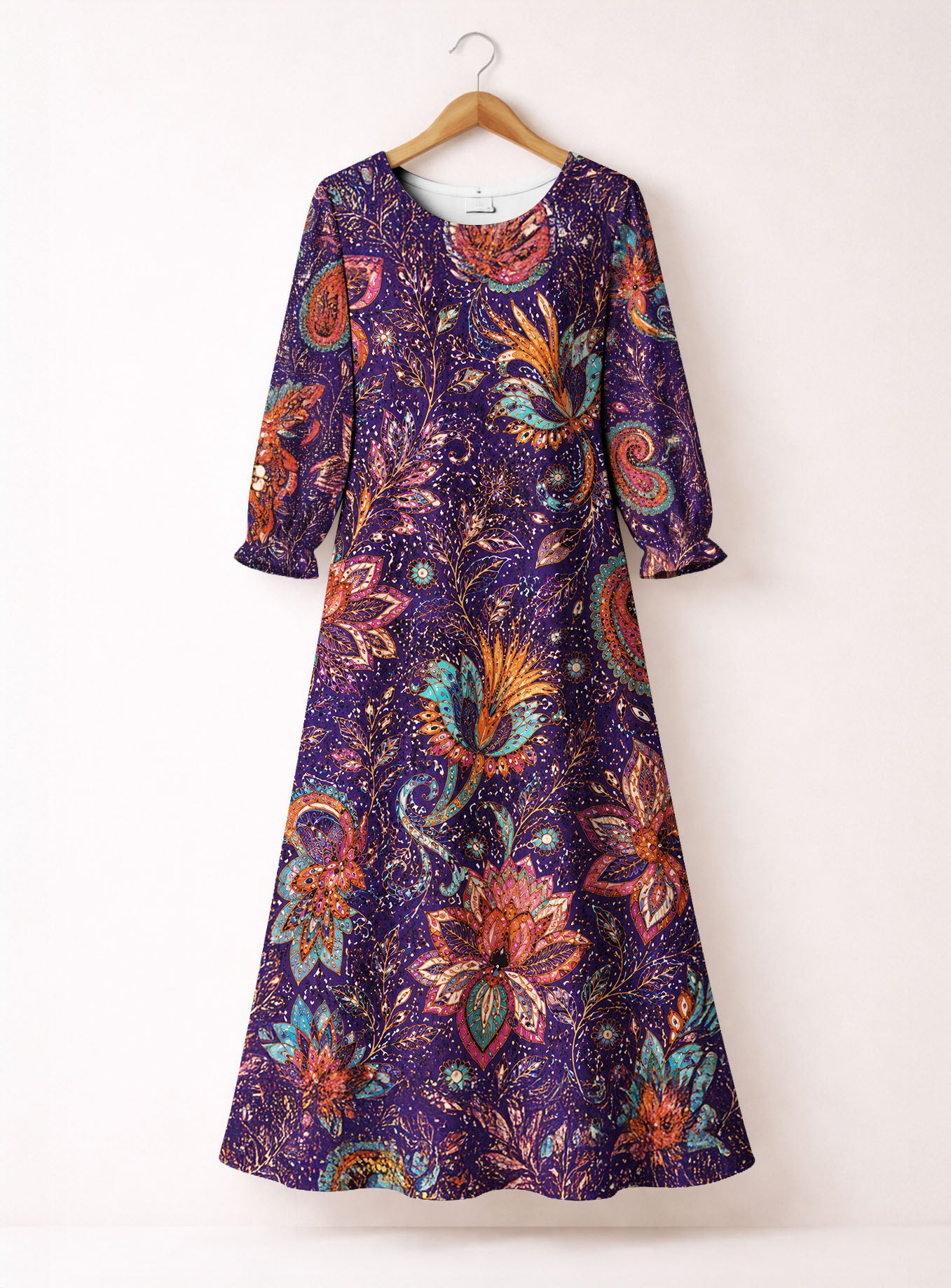 "REGAL" Long Sleeve Maxi Dress