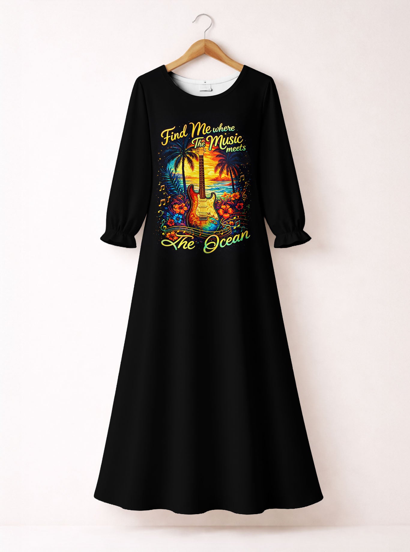 "Sway" Long Sleeve Maxi Dress