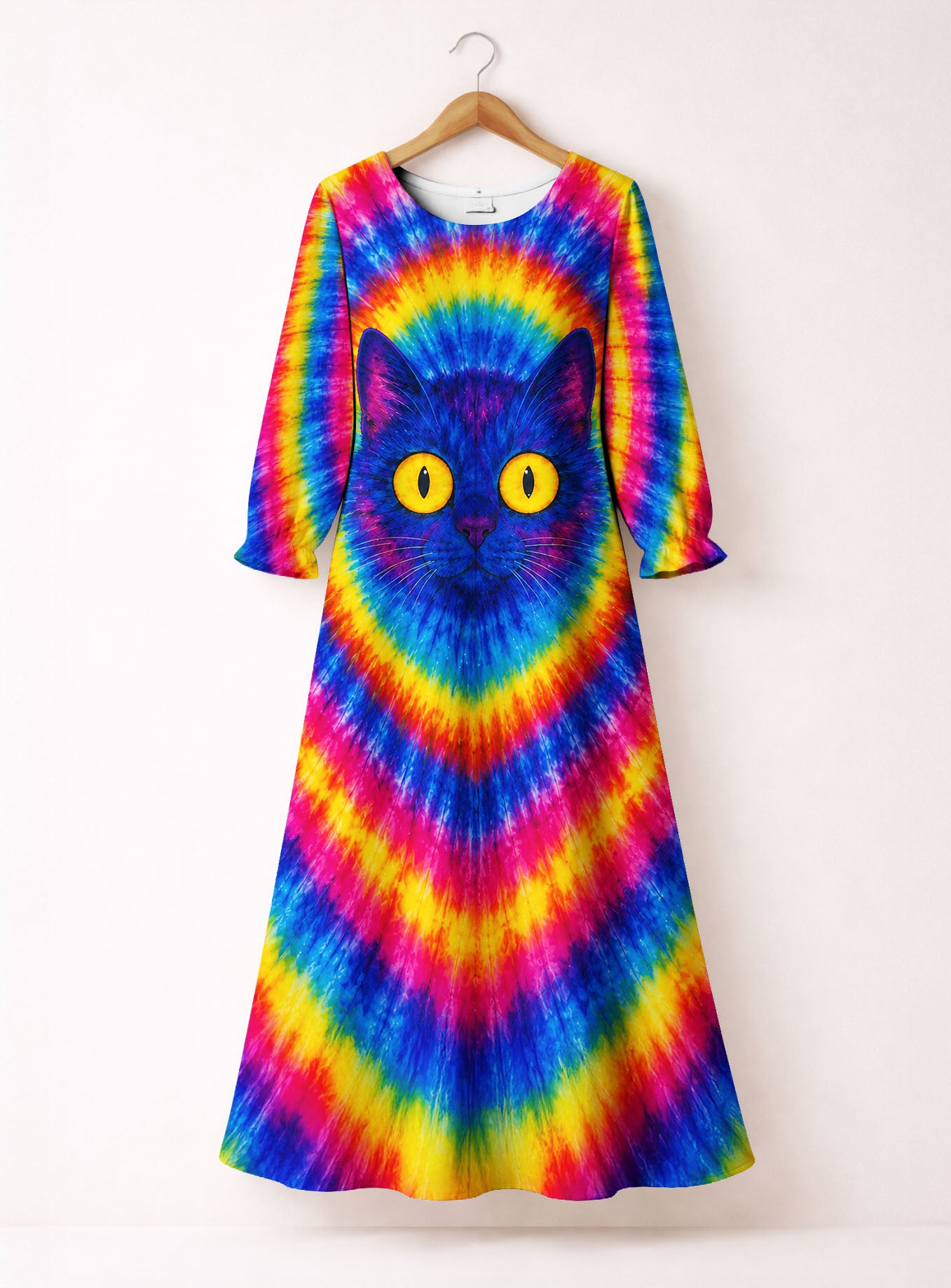 "RIPPLE" Long Sleeve Maxi Dress