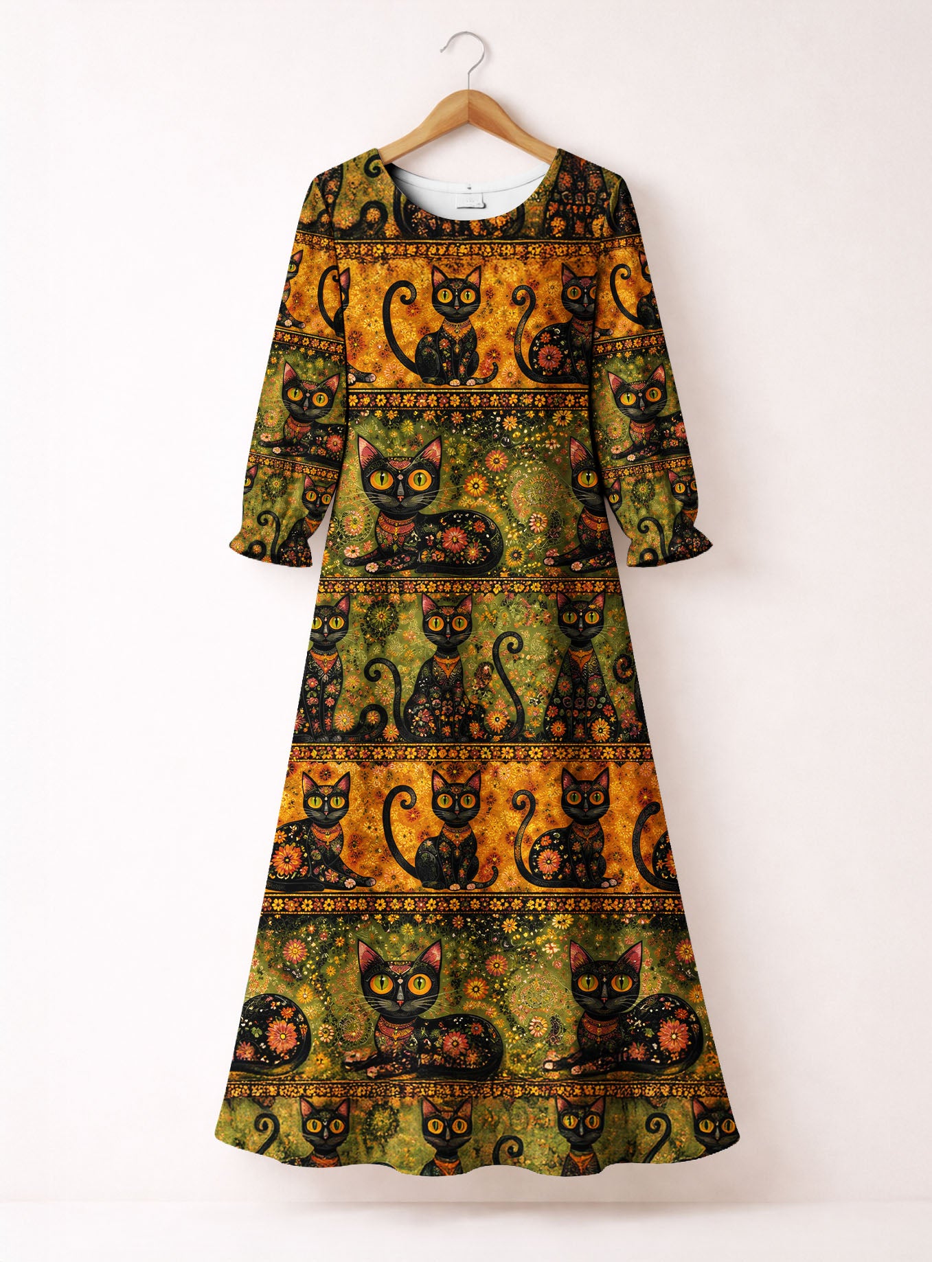 "SALEM" Long Sleeve Maxi Dress