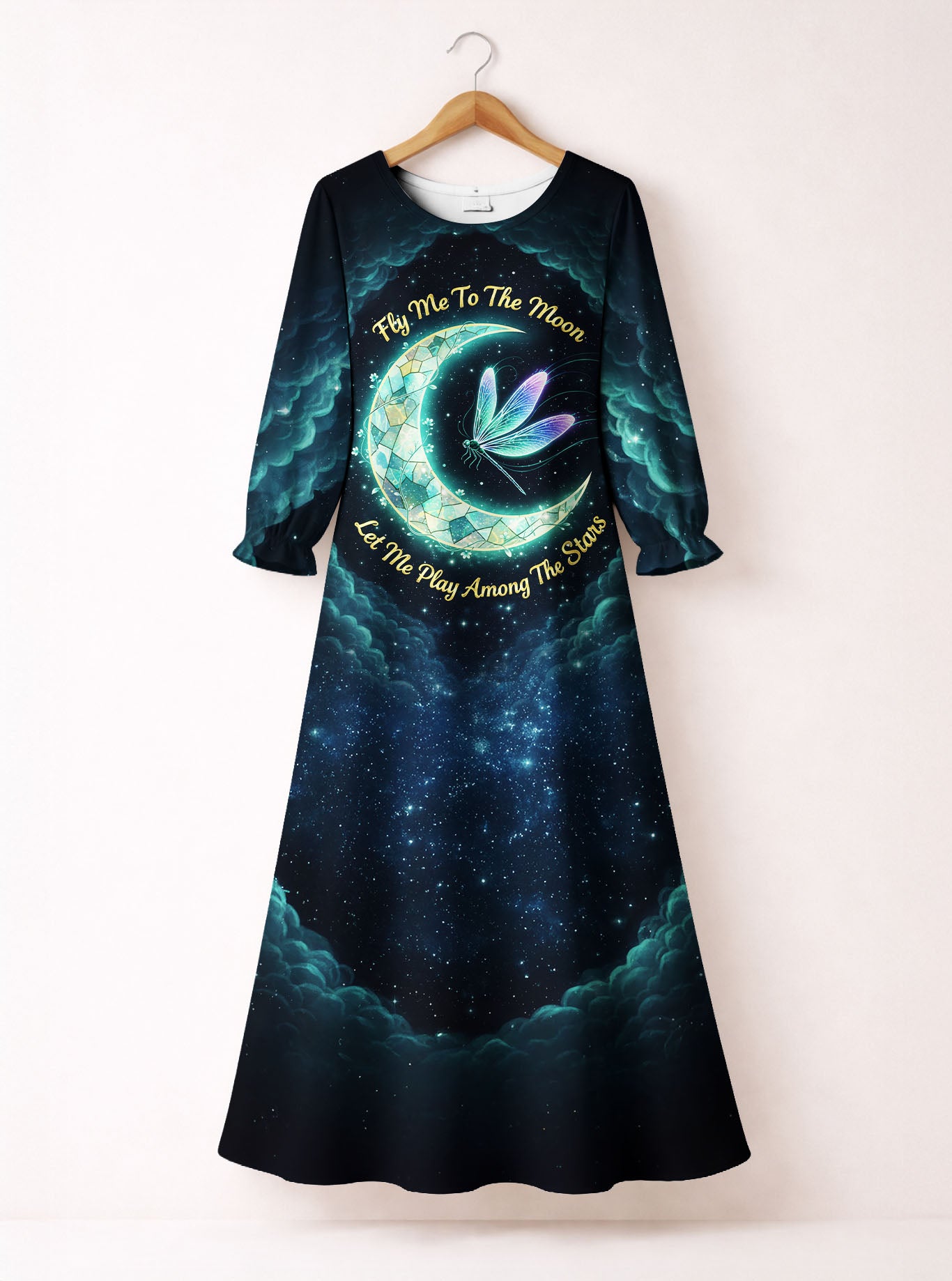 "Swoon" Long Sleeve Maxi Dress