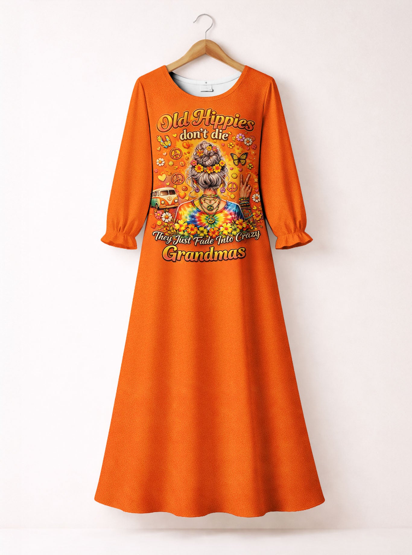 "Nana" Long Sleeve Maxi Dress