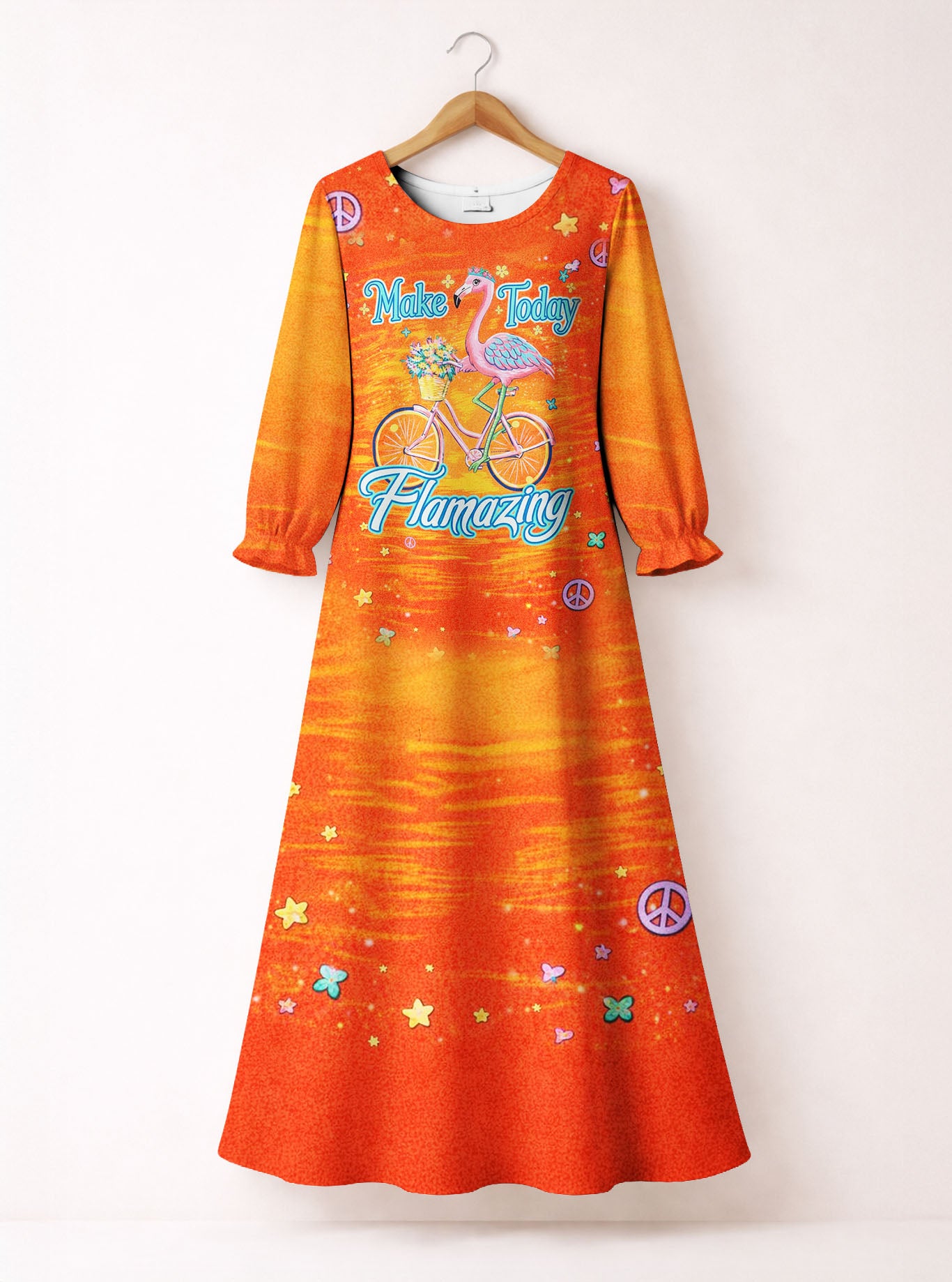 "Zesty" Long Sleeve Maxi Dress