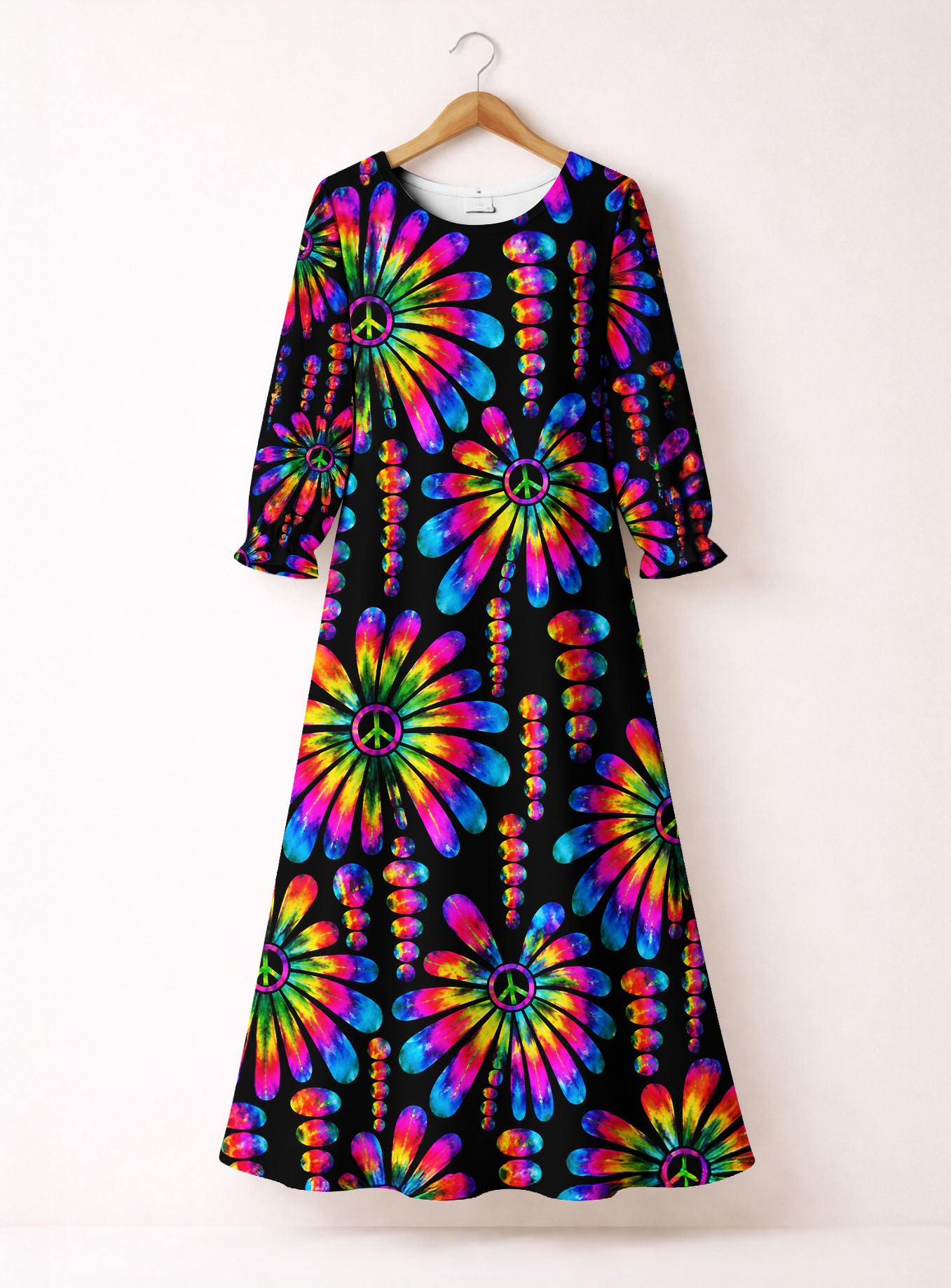 "NEON" Long Sleeve Maxi Dress