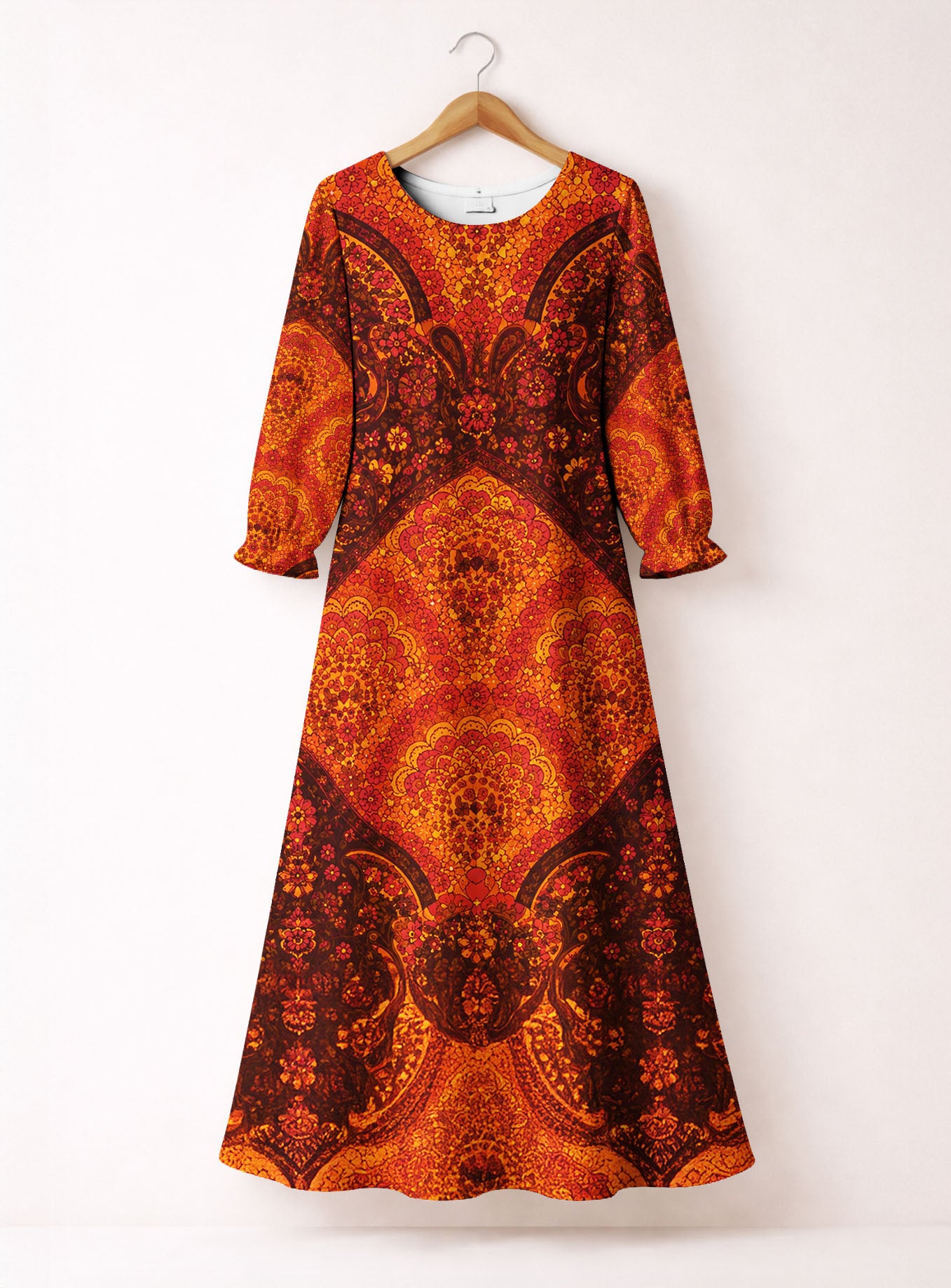 "HENNA" Long Sleeve Maxi Dress
