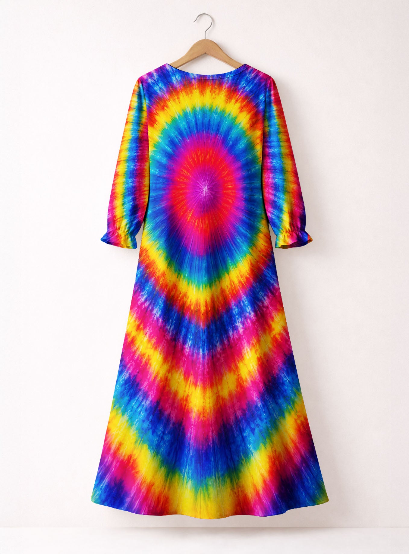 "RIPPLE" Long Sleeve Maxi Dress
