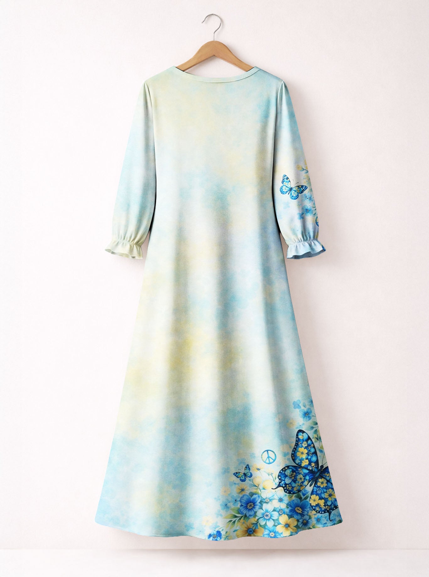 "Petal" Long Sleeve Maxi Dress