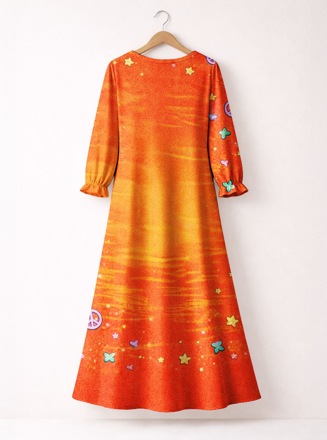 "Zesty" Long Sleeve Maxi Dress