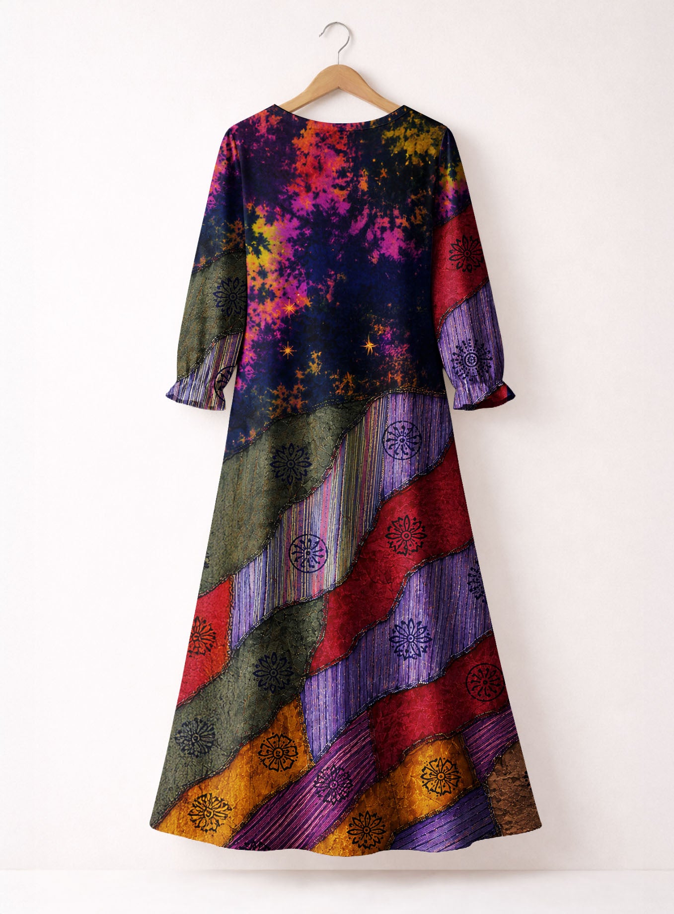 "CARAVAN" Long Sleeve Maxi Dress