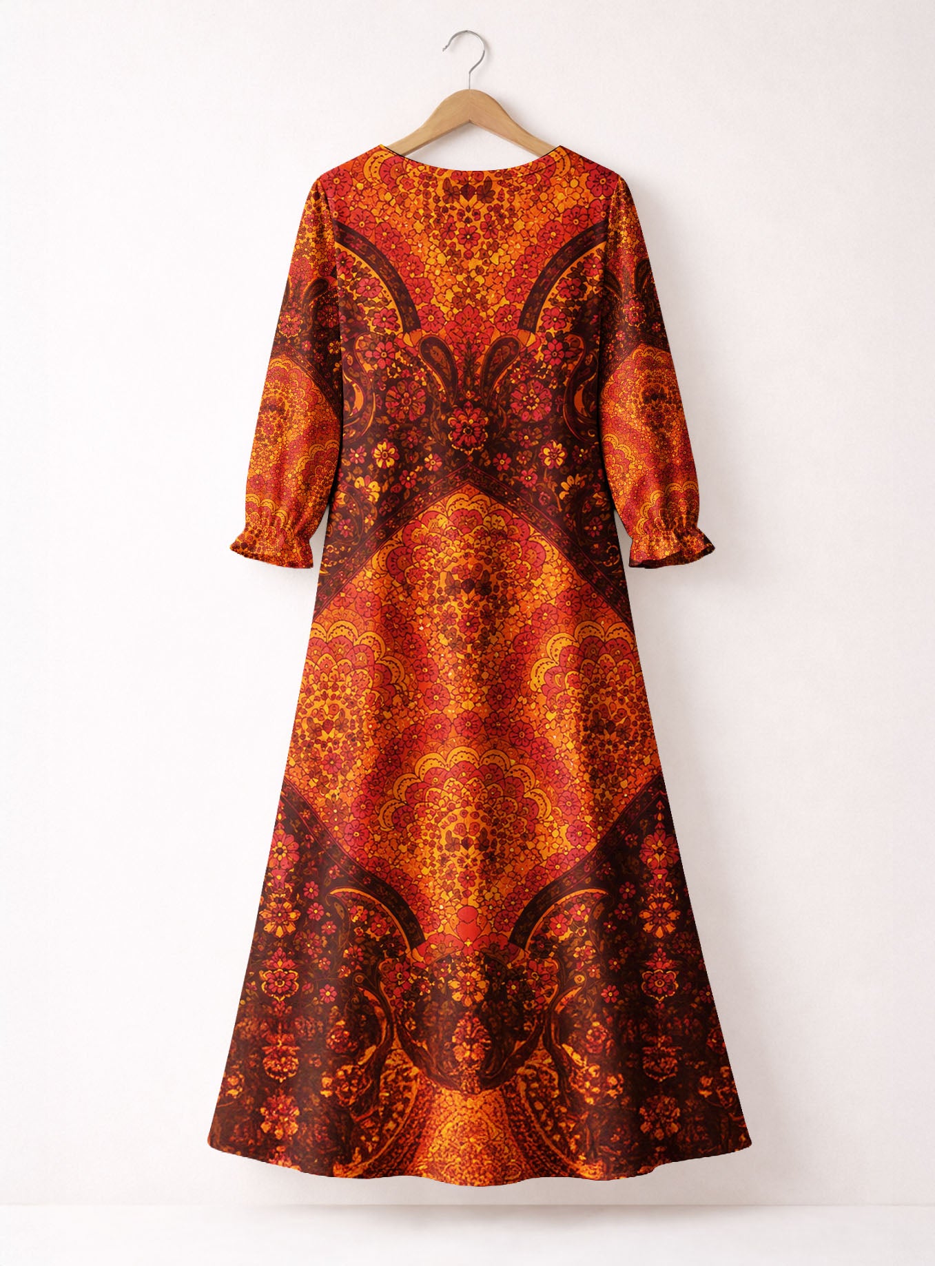 "HENNA" Long Sleeve Maxi Dress