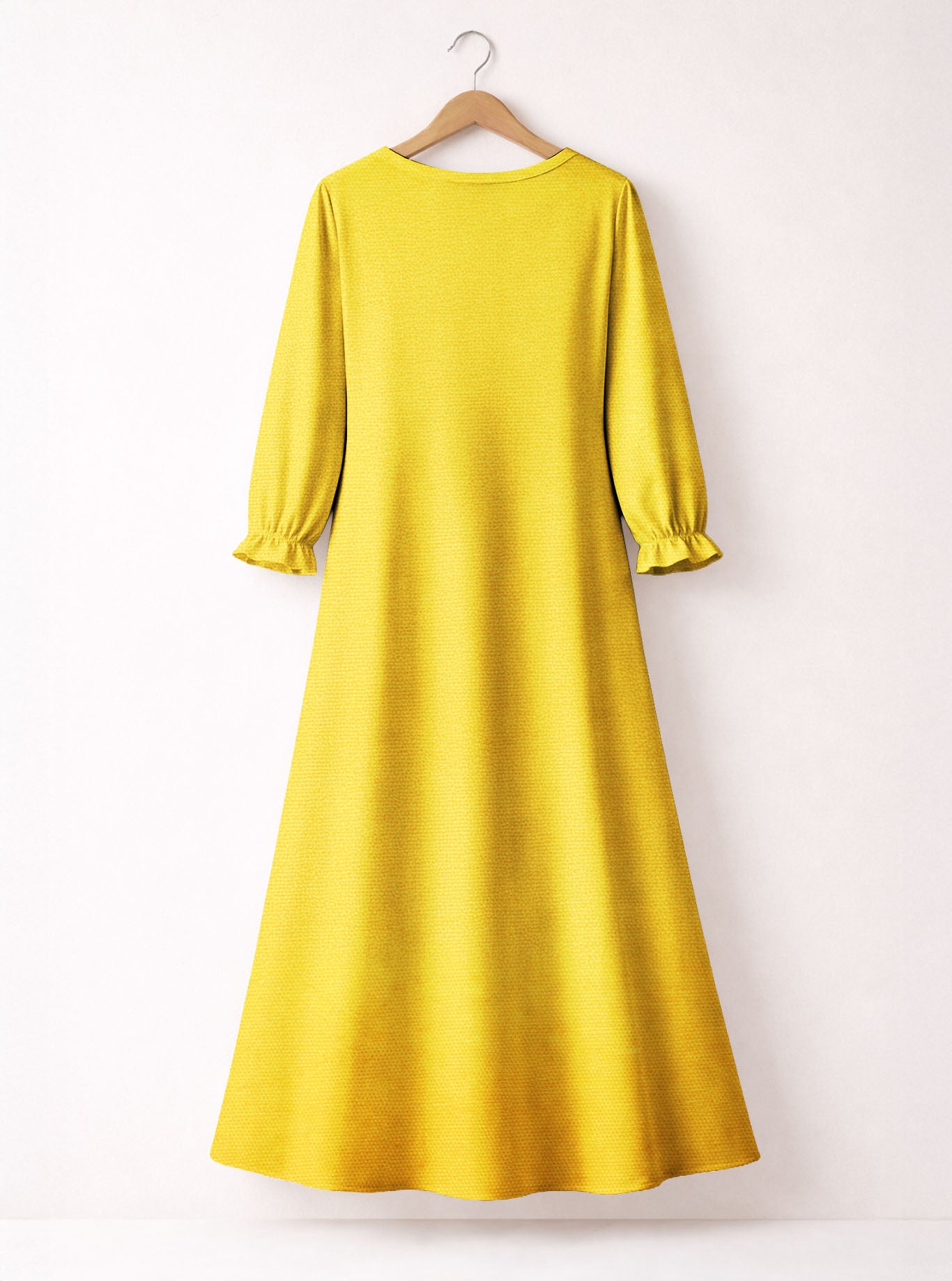 Yellow "Moxie" Long Sleeve Maxi Dress