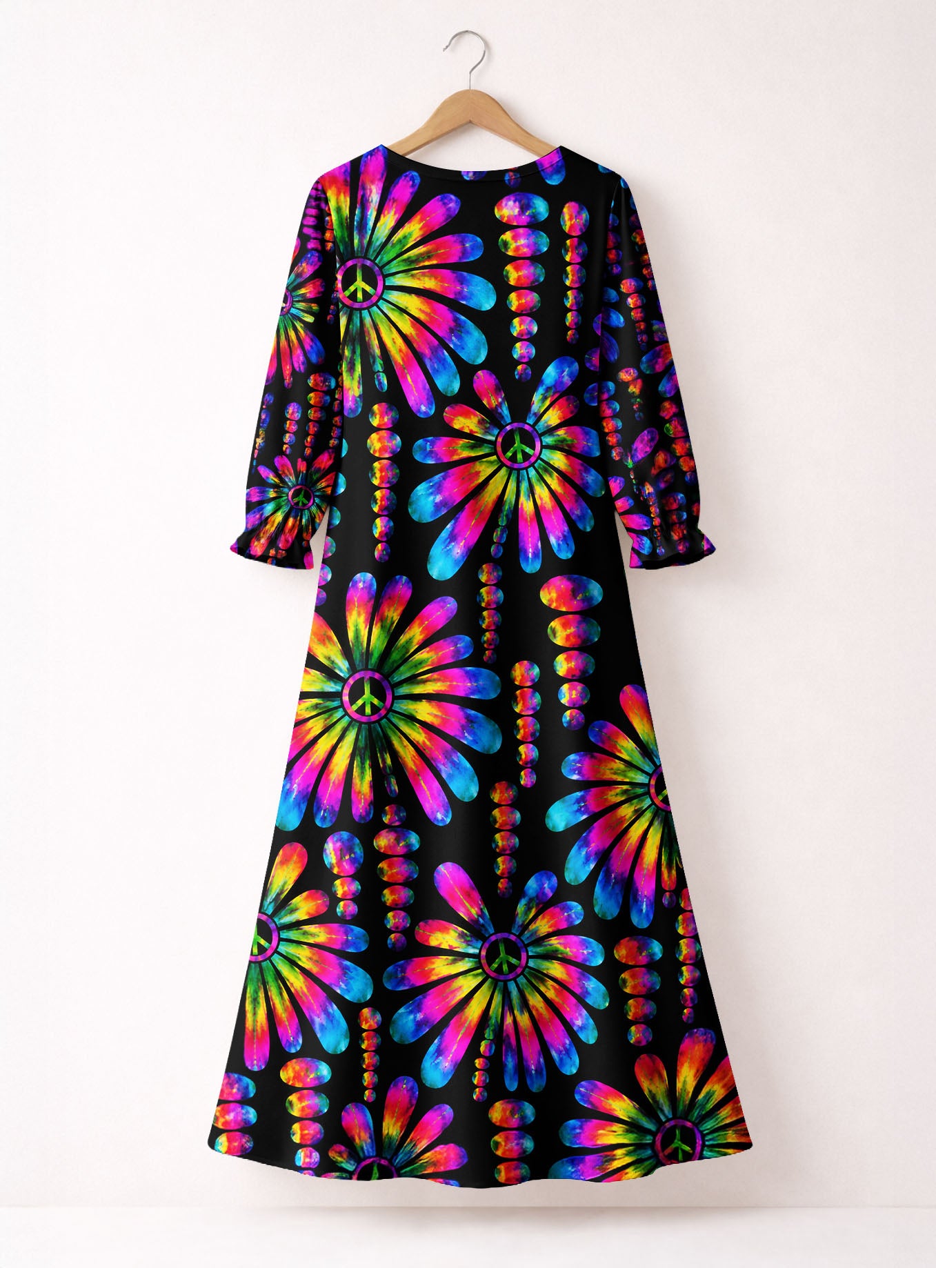 "NEON" Long Sleeve Maxi Dress