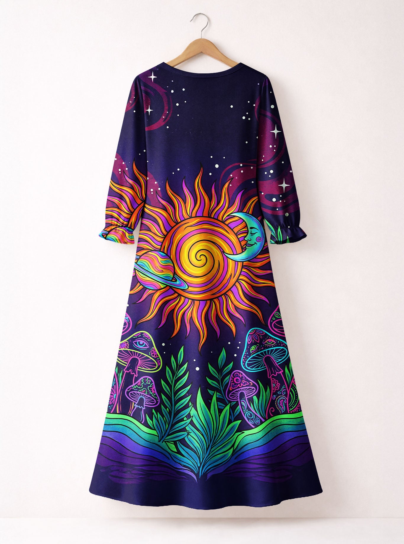 "Trance" Long Sleeve Maxi Dress