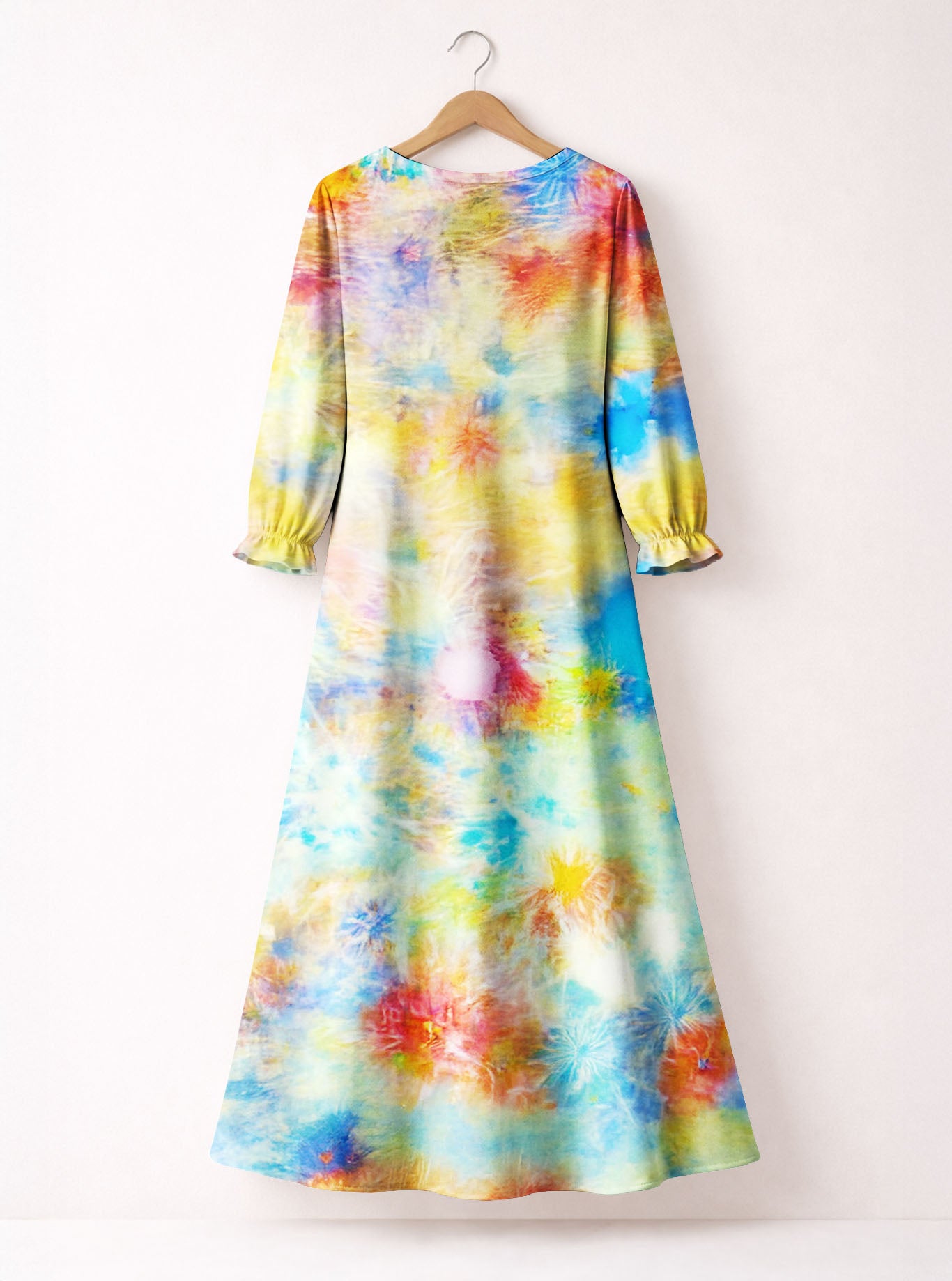 "Burst" Long Sleeve Maxi Dress