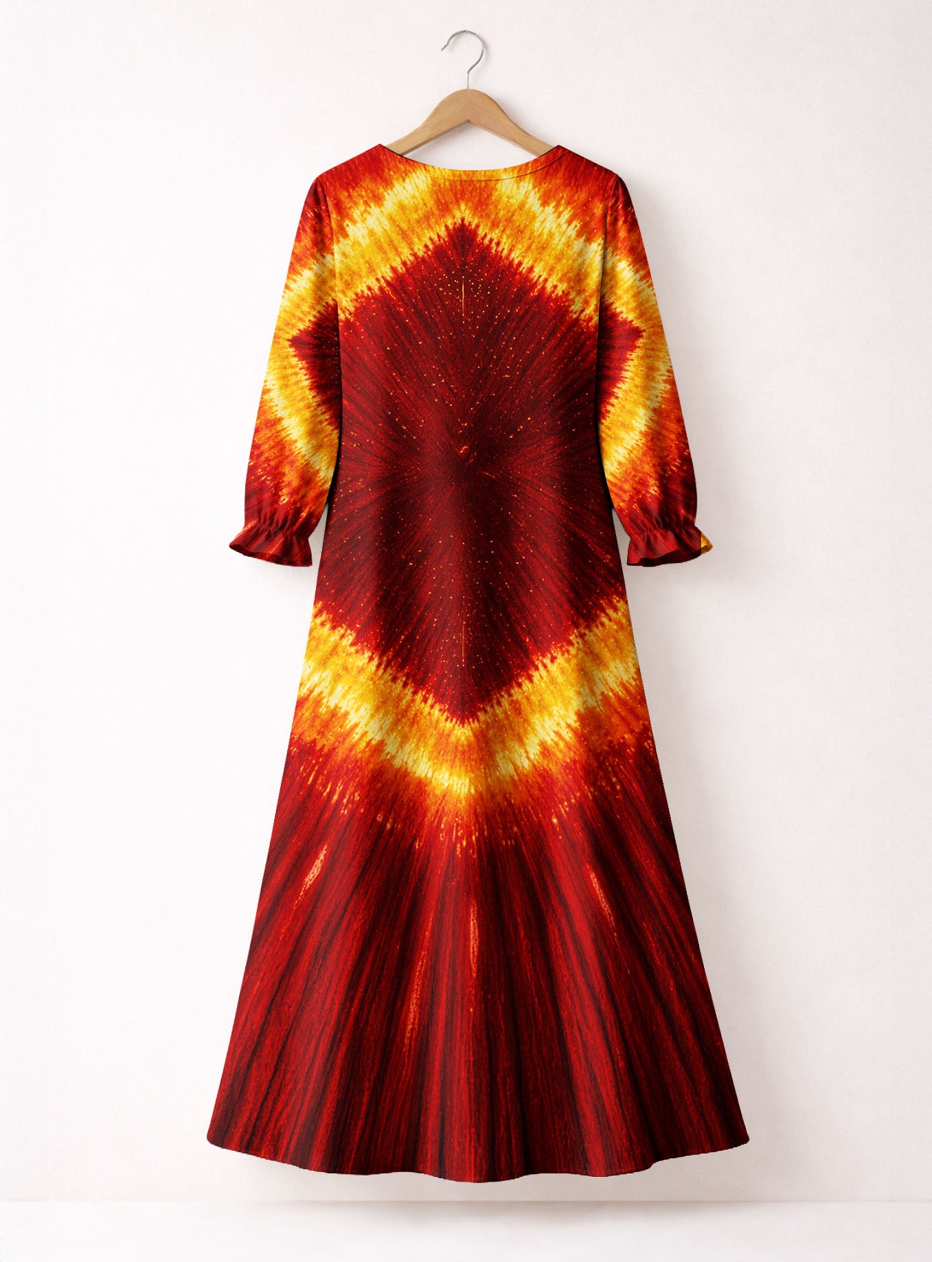 "FLARE" Long Sleeve Maxi Dress