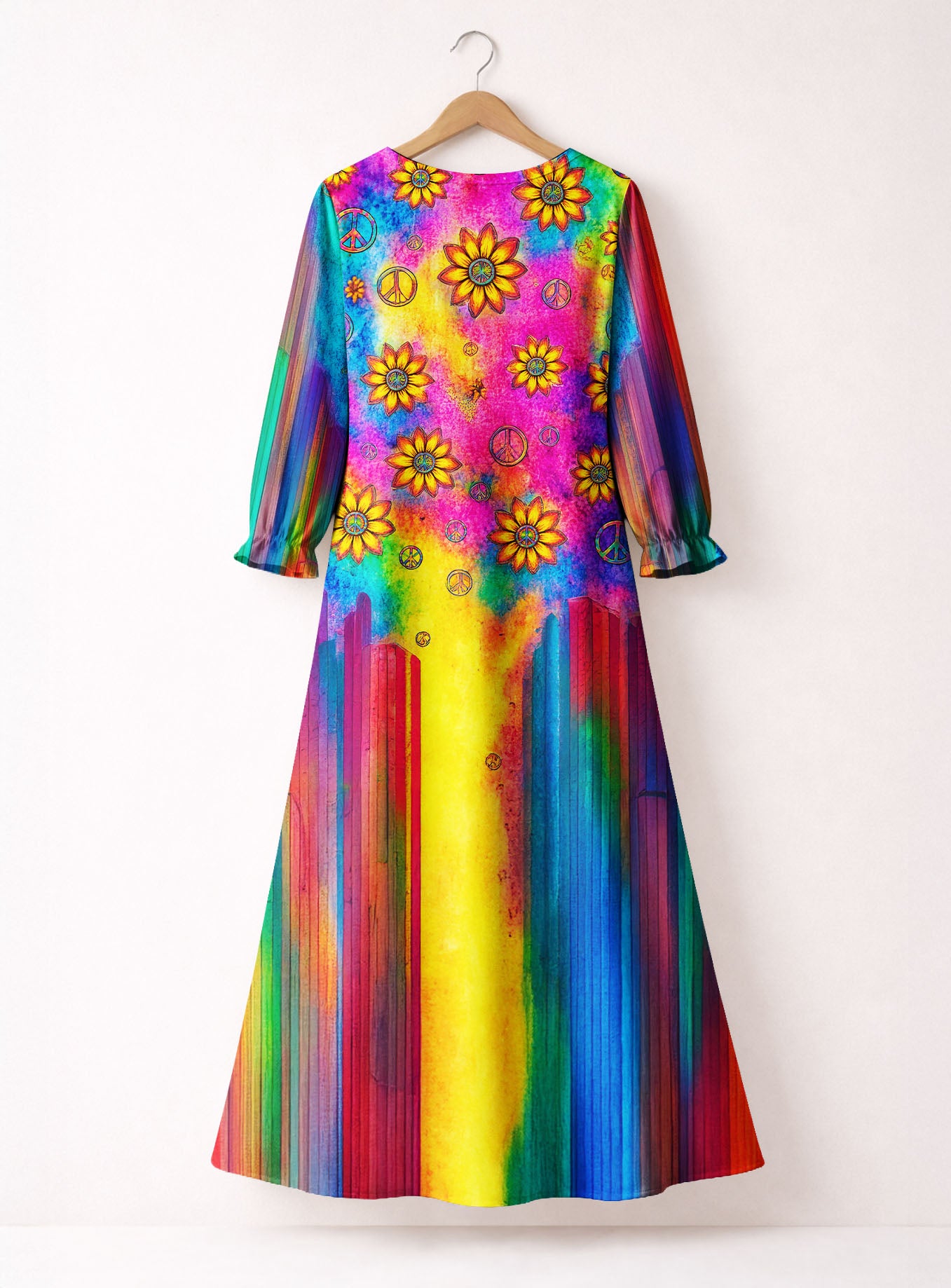 "POUR" Long Sleeve Maxi Dress