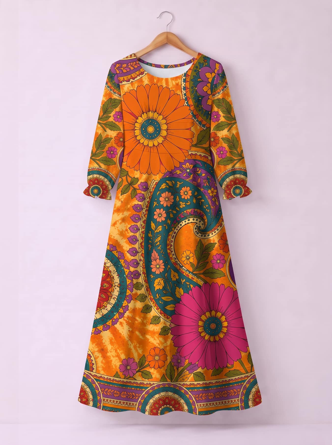 "Amber" Long Sleeve Maxi Dress