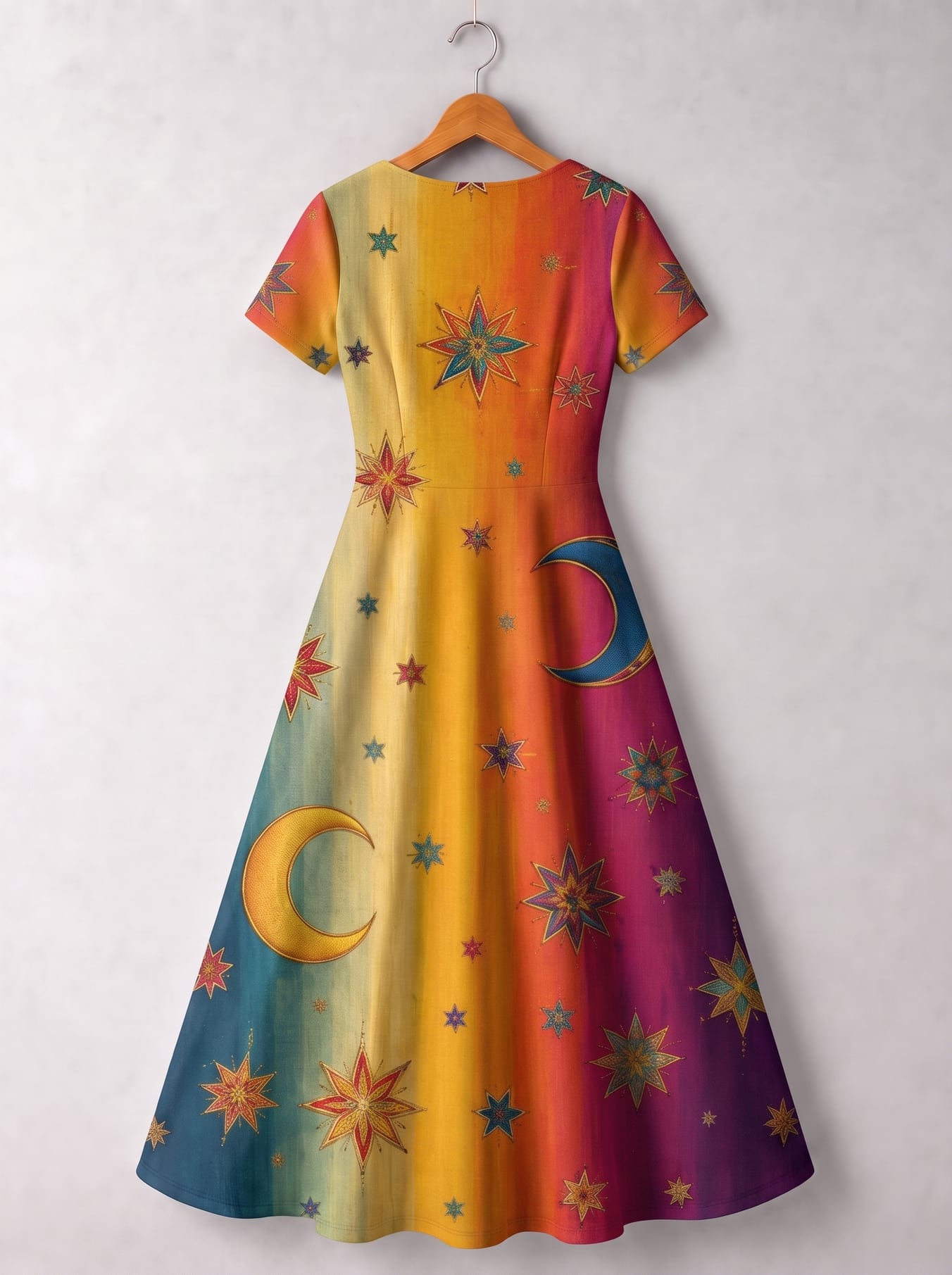 "Stardust" Short Sleeve Maxi Dress